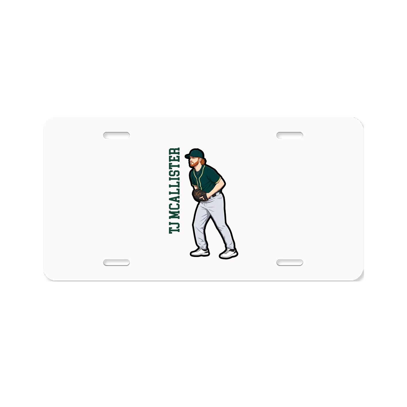 License Plate — Name Vertical in Classic