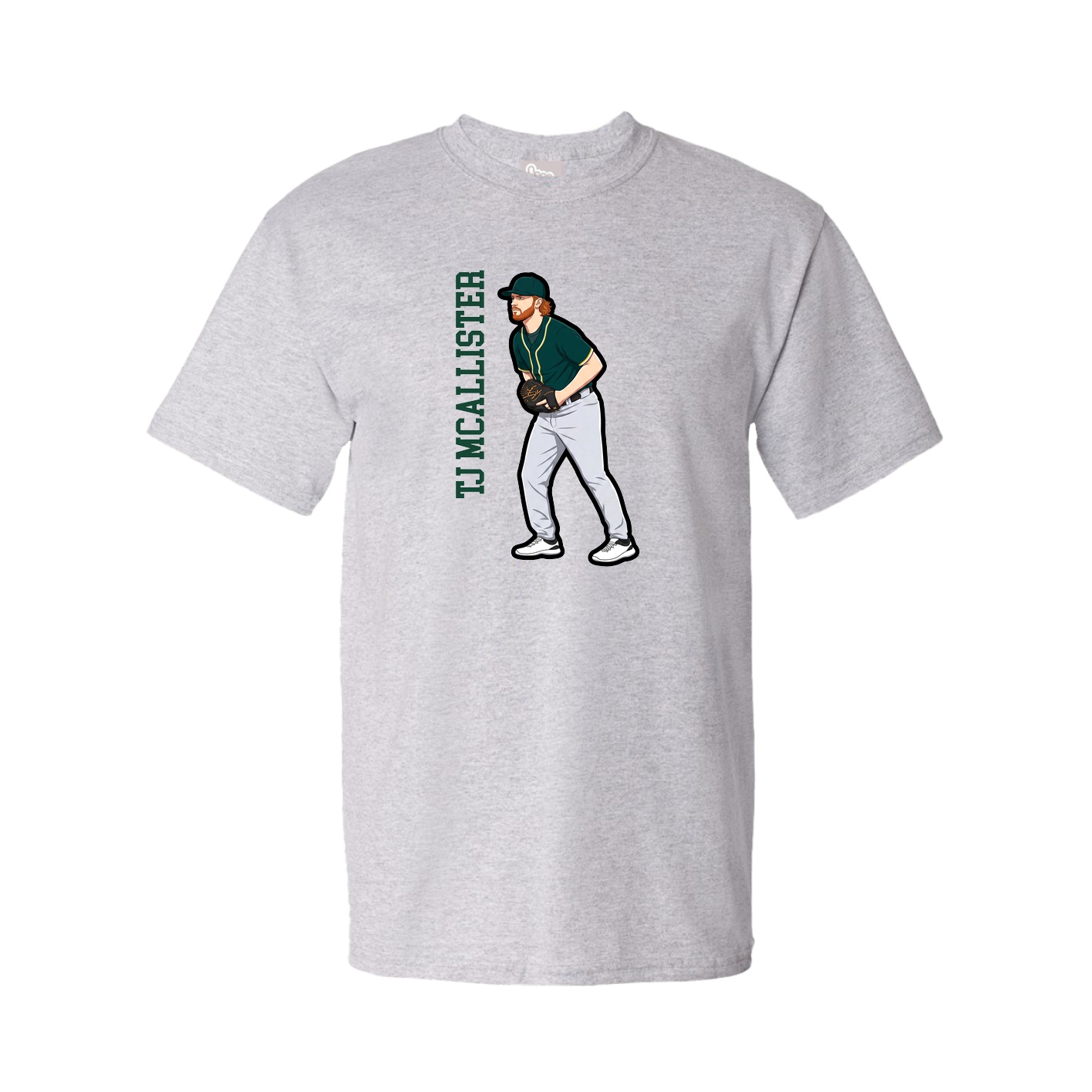 Tee — Name Vertical in Grey