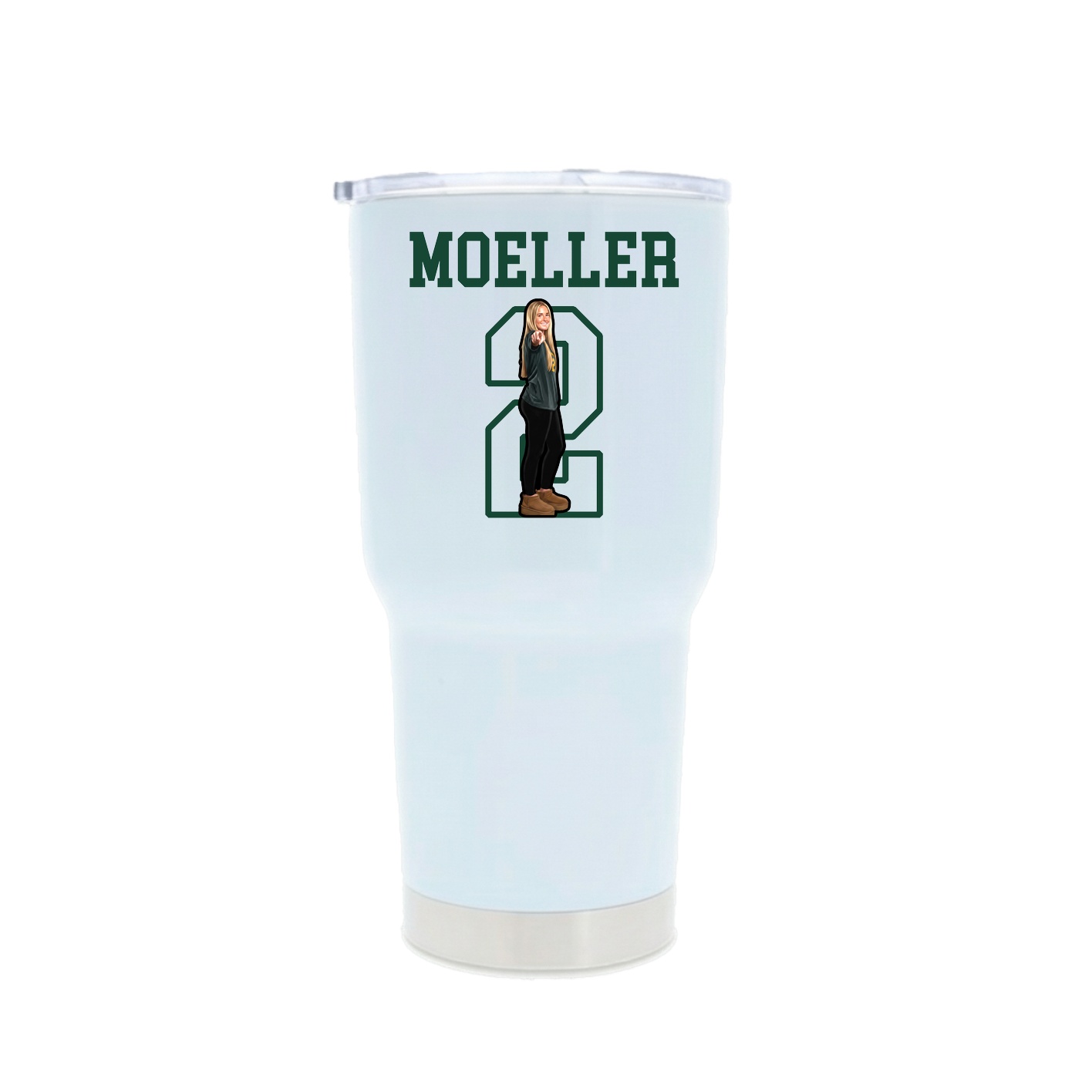 30oz Stainless Steel Tumbler — Shirsey in White