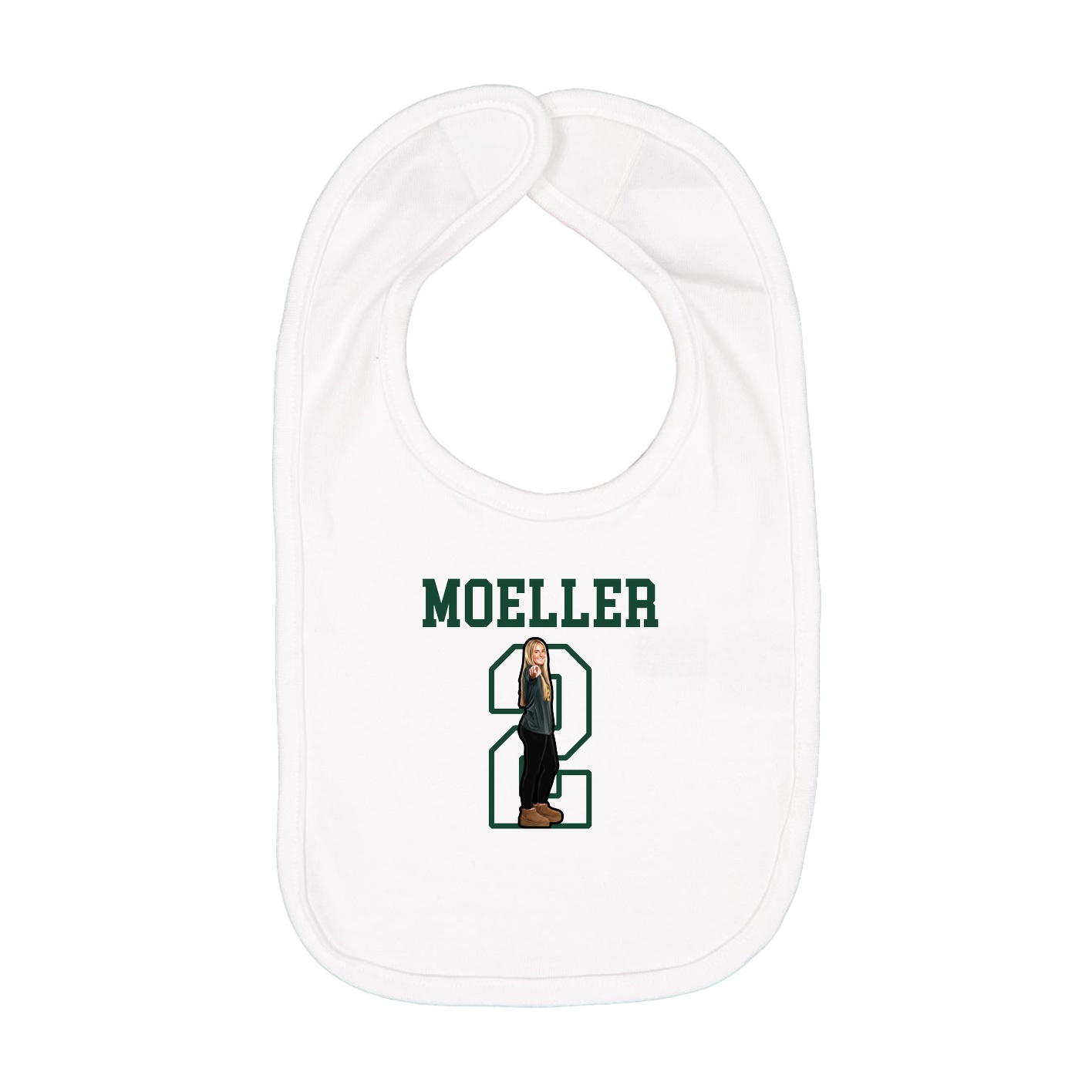 Infant Bib — Shirsey in White