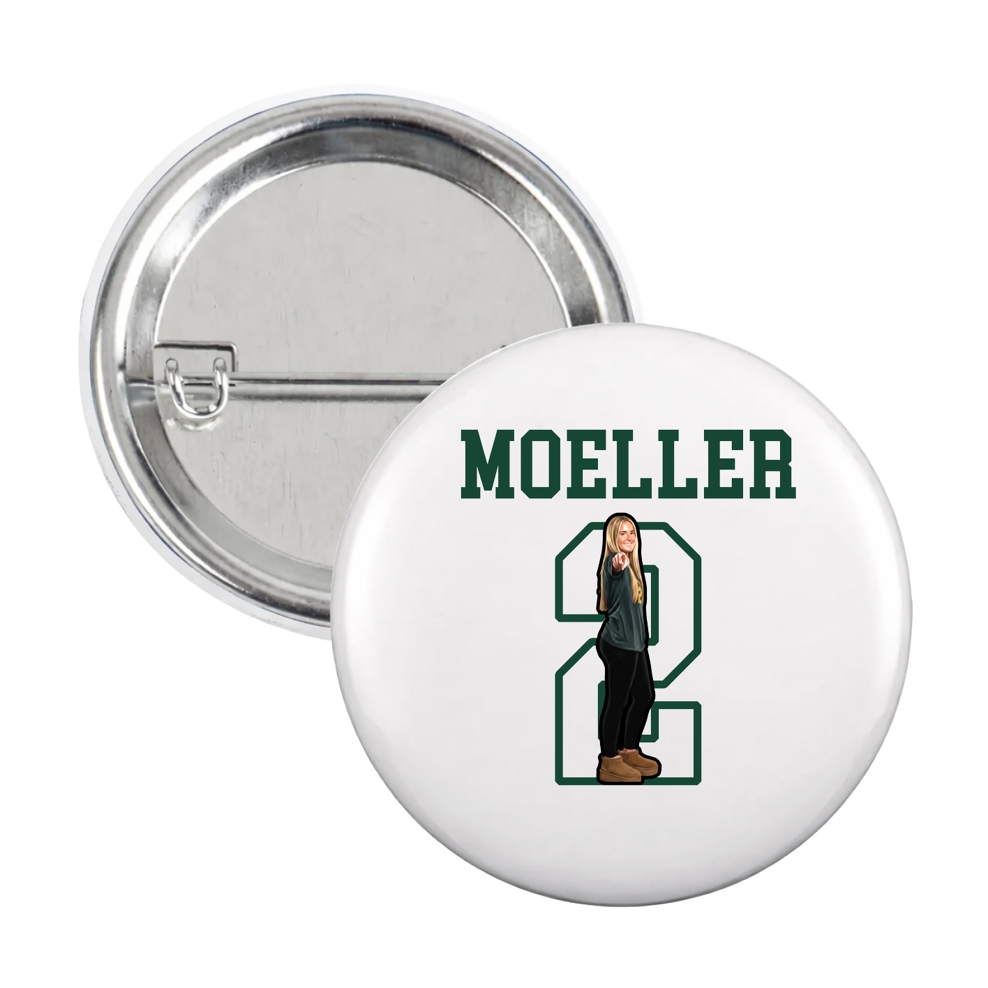Game Day Button — Shirsey in White