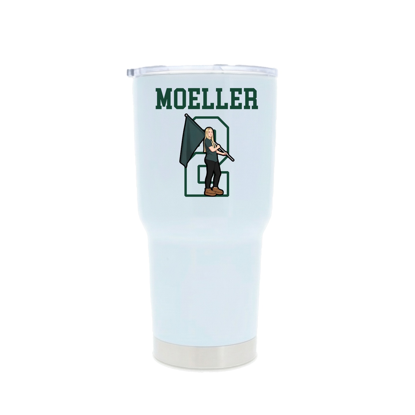 30oz Stainless Steel Tumbler — Shirsey in White