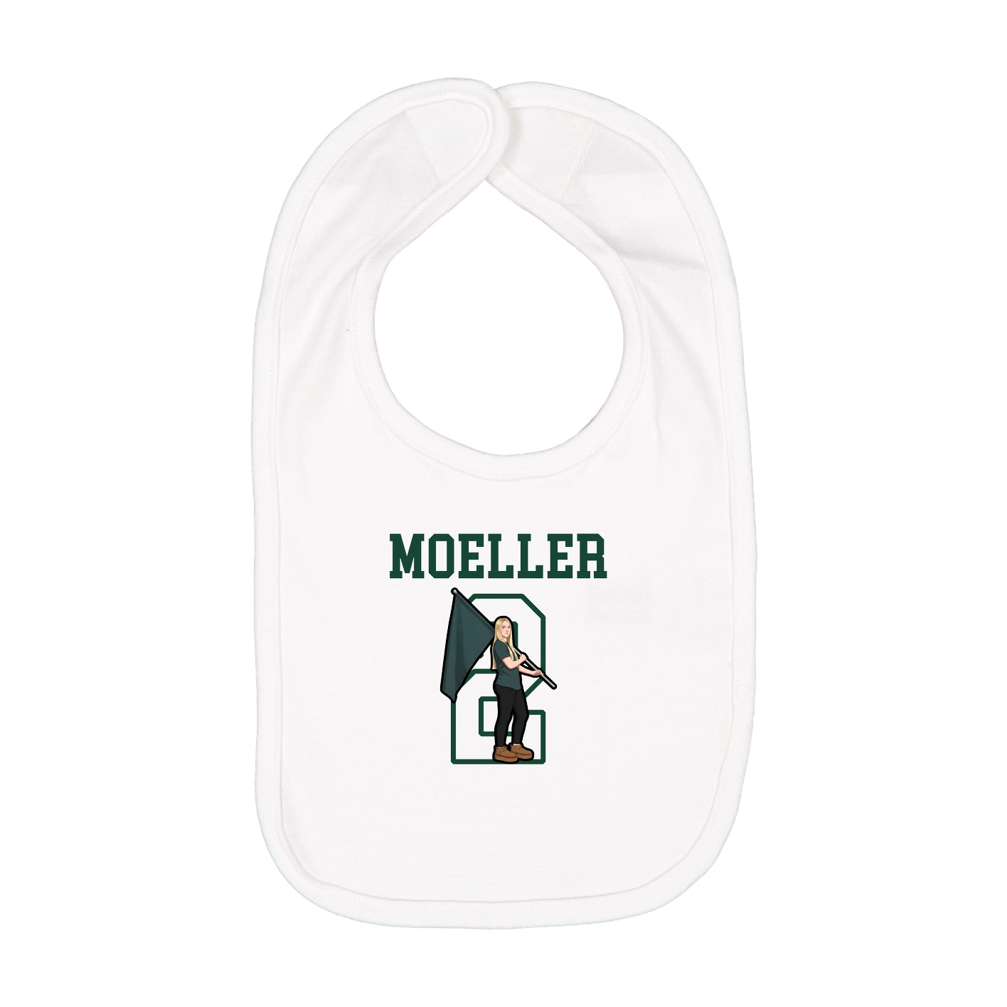 Infant Bib — Shirsey in White