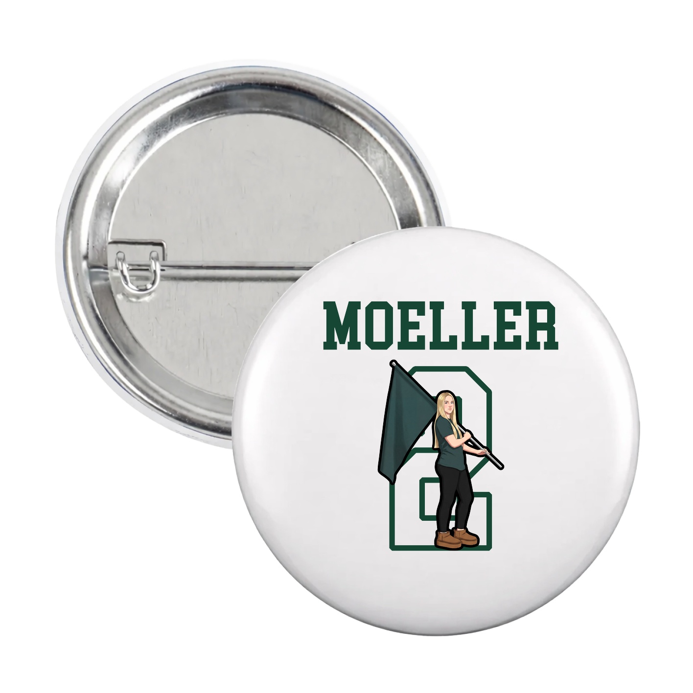 Game Day Button — Shirsey in White