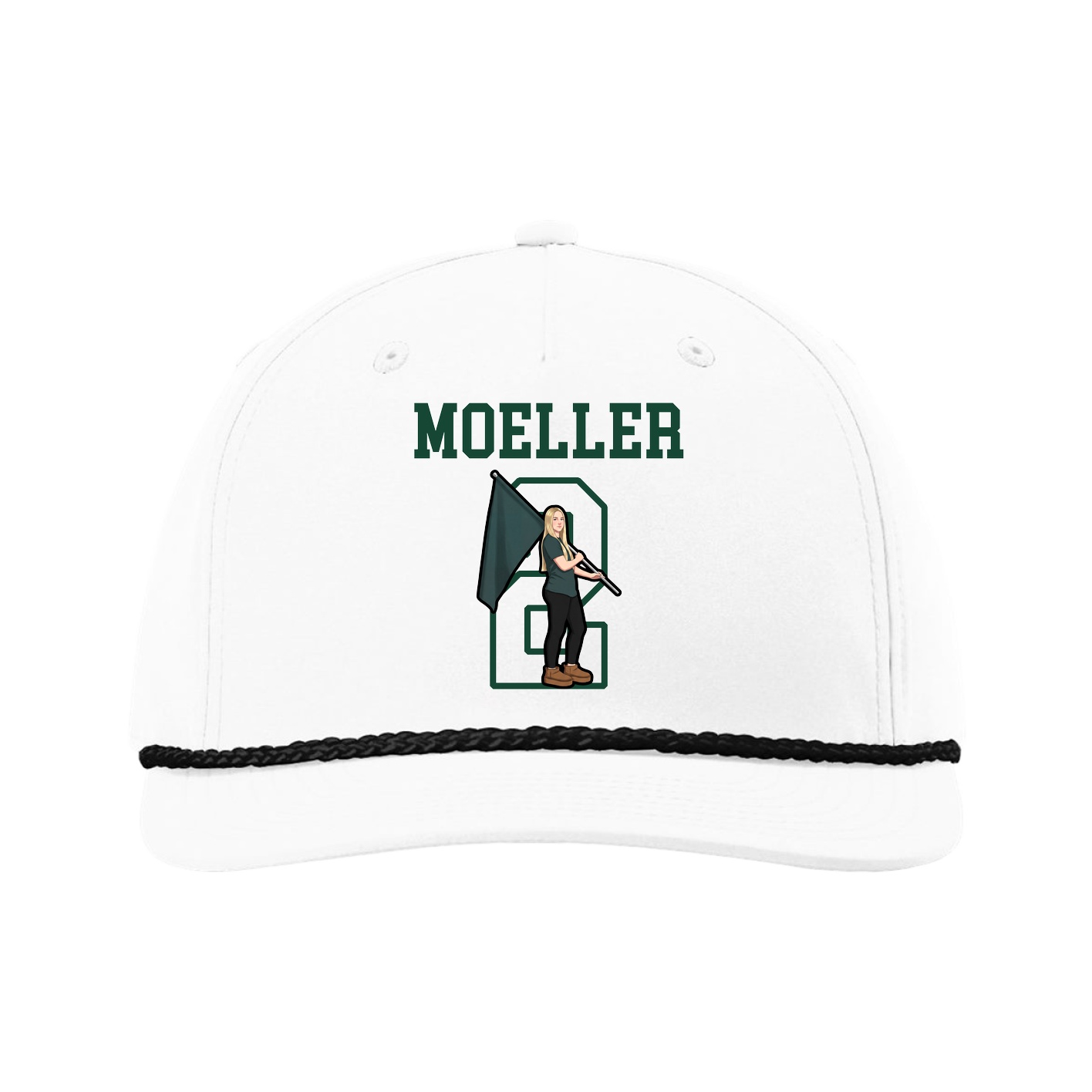Five-Panel Classic Rope Cap — Shirsey in White