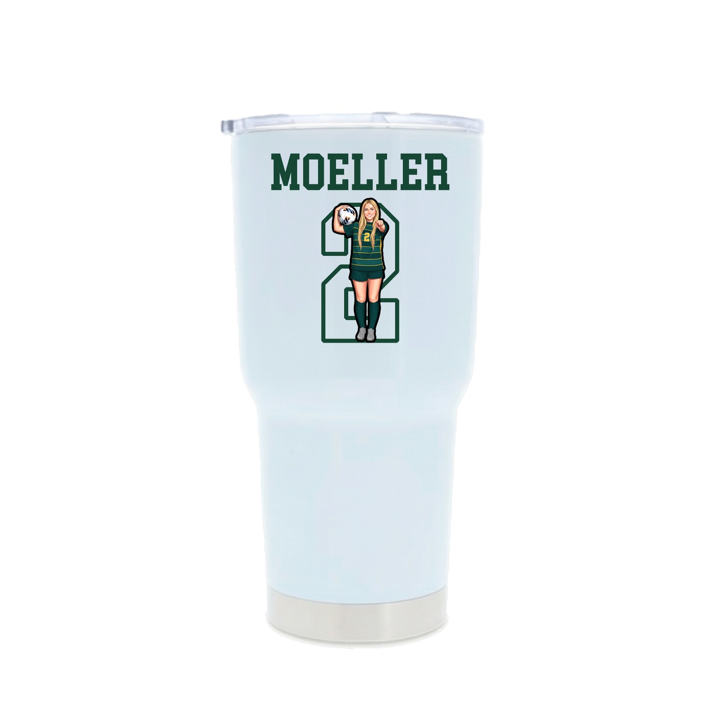 30oz Stainless Steel Tumbler — Shirsey in White