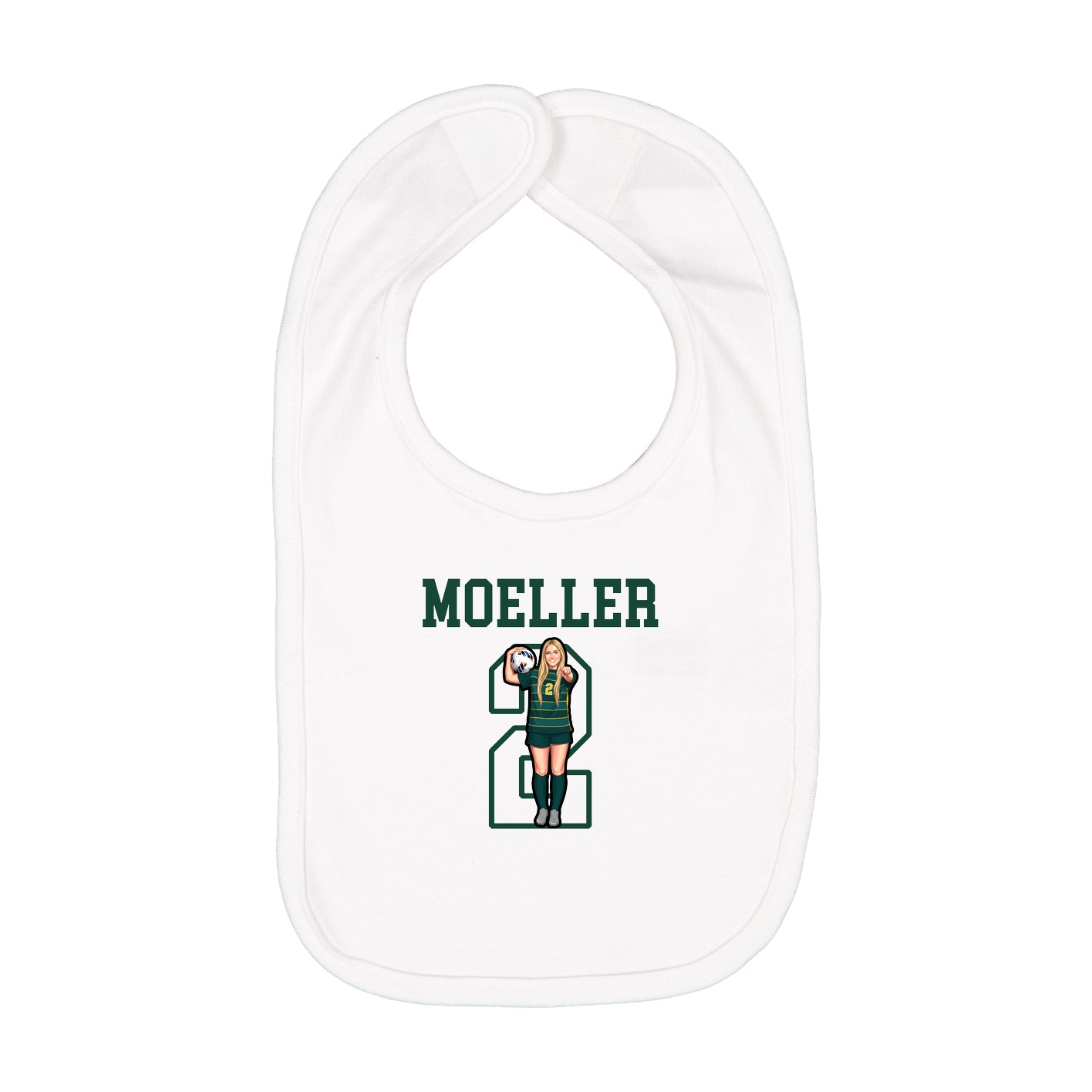 Infant Bib — Shirsey in White