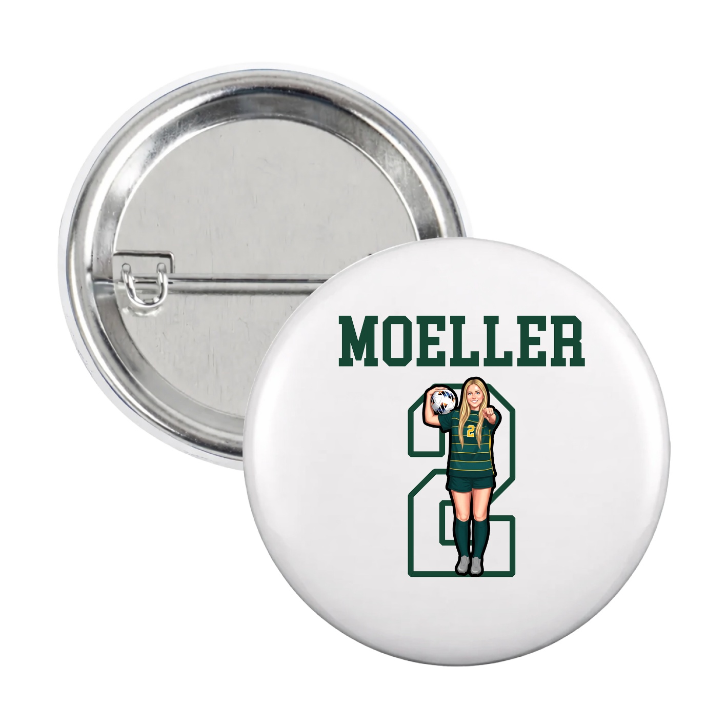 Game Day Button — Shirsey in White