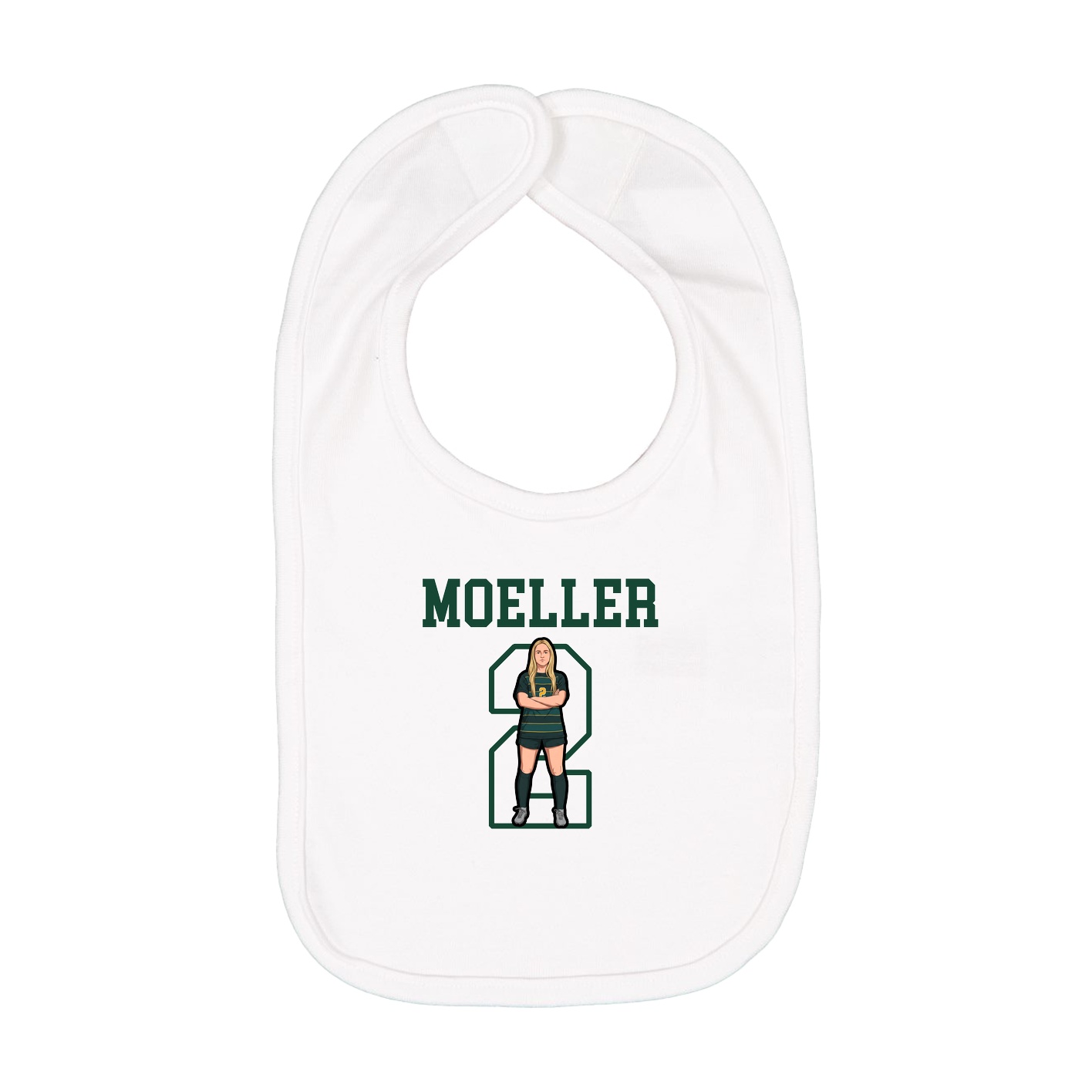 Infant Bib — Shirsey in White