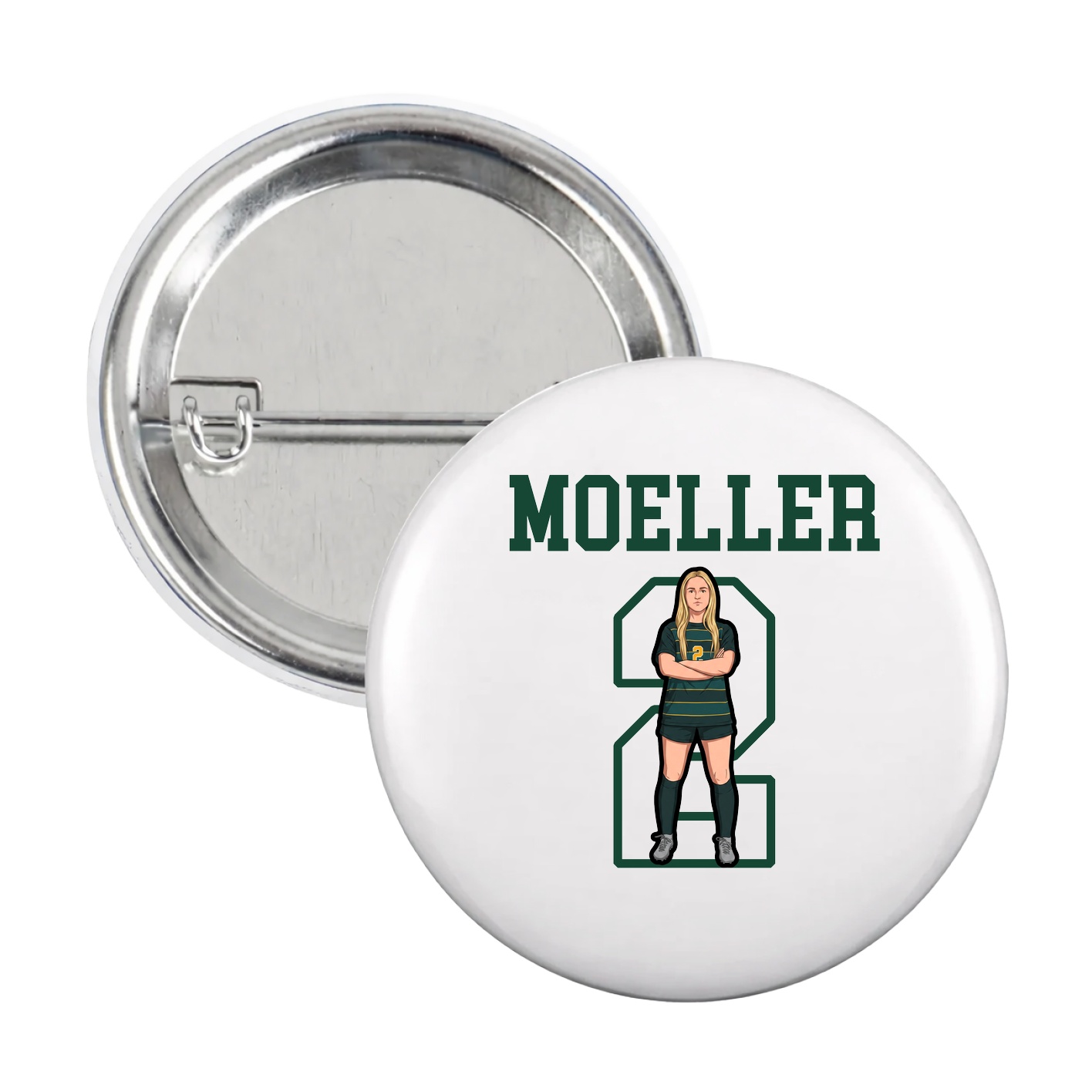 Game Day Button — Shirsey in White