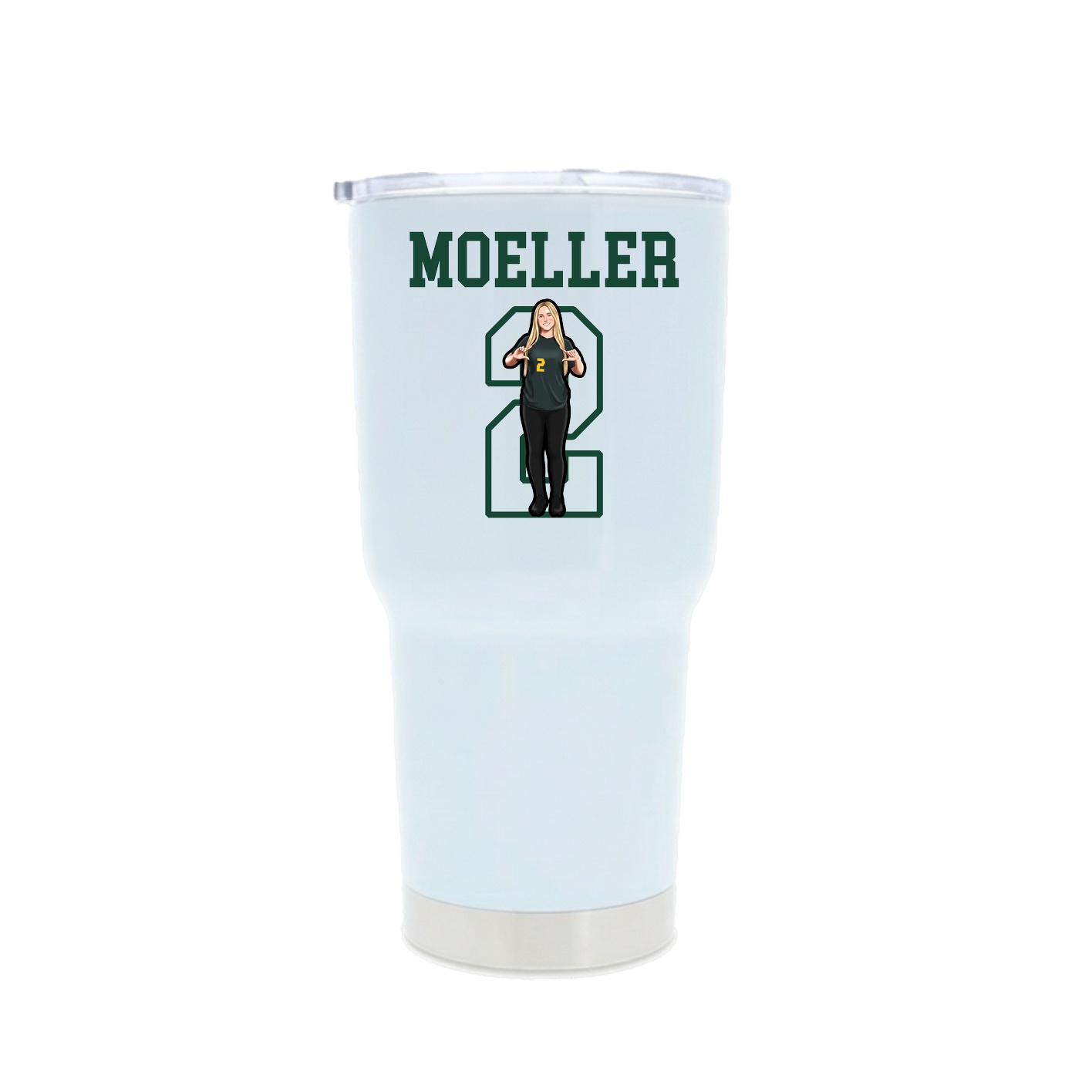 30oz Stainless Steel Tumbler — Shirsey in White
