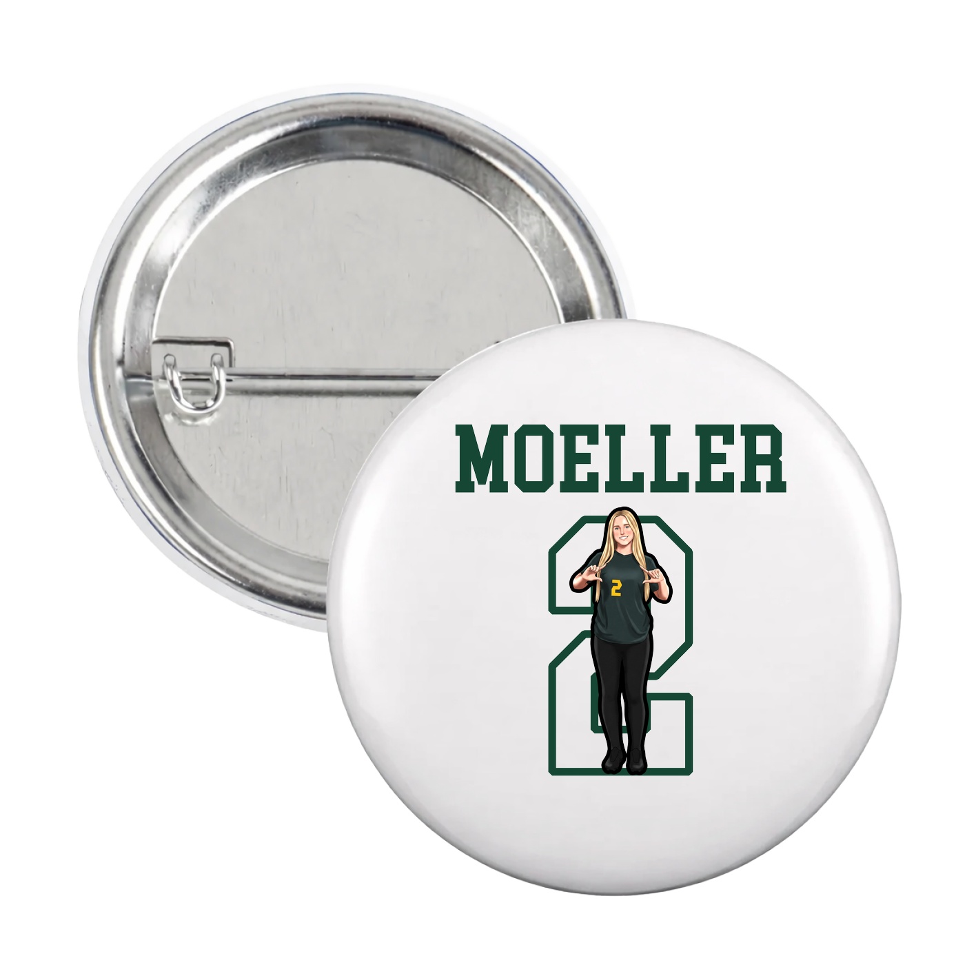 Game Day Button — Shirsey in White