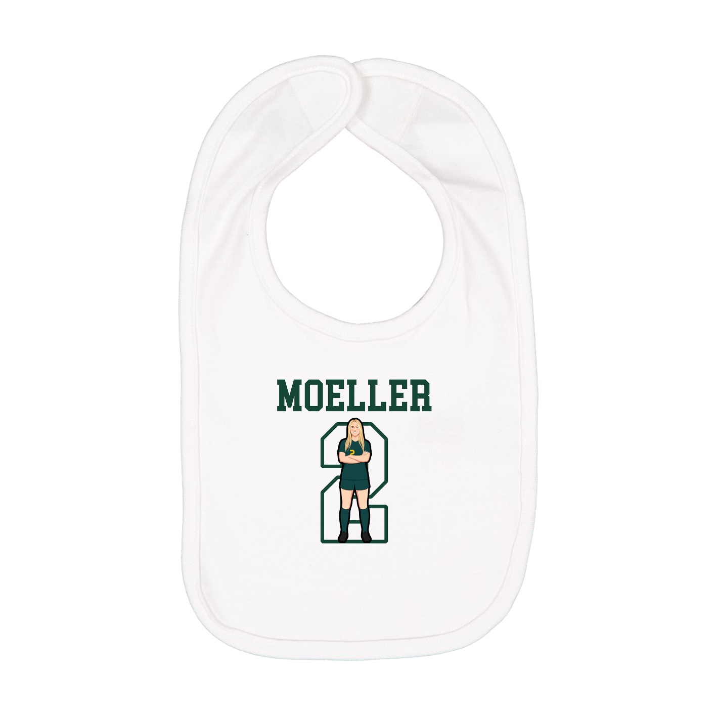 Infant Bib — Shirsey in White