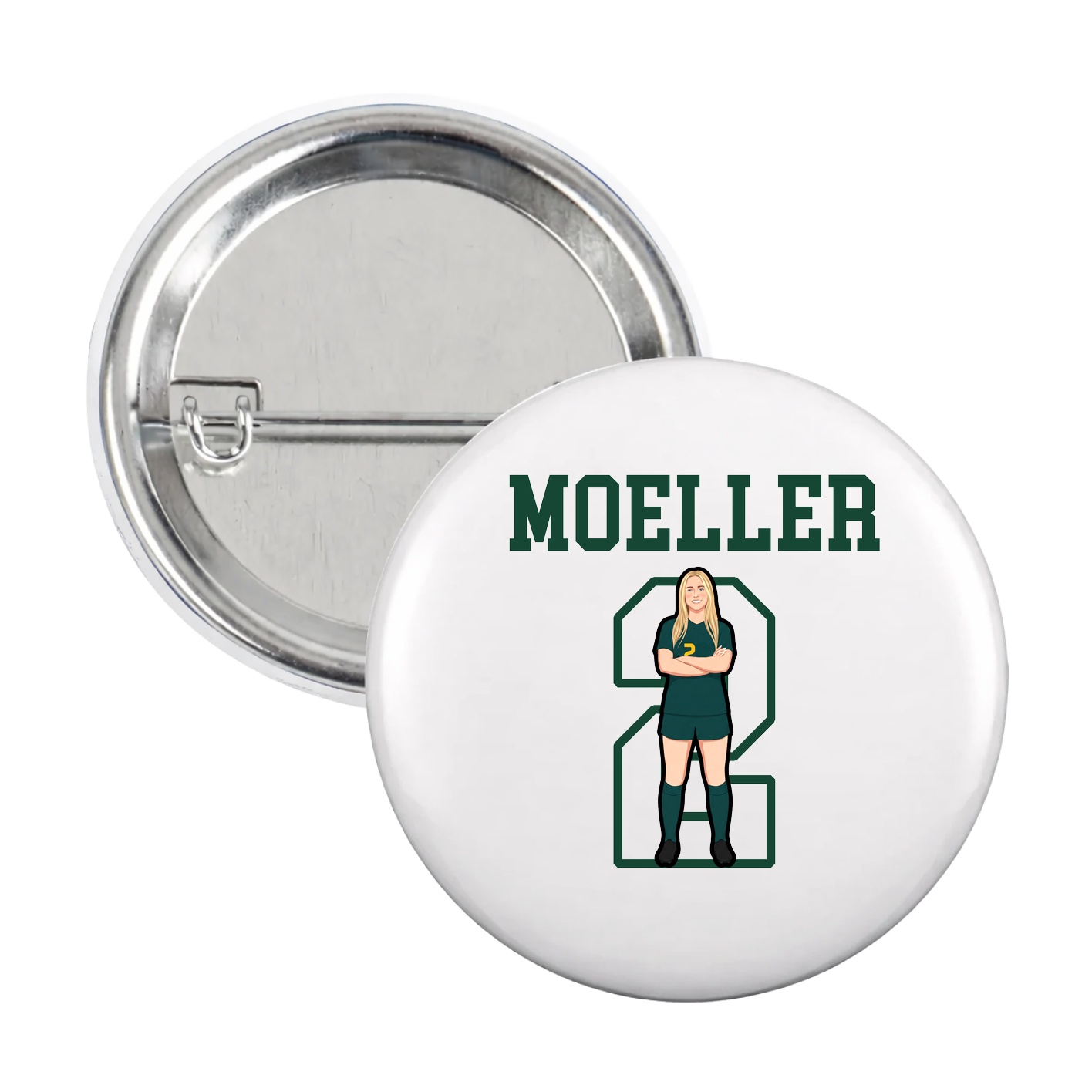 Game Day Button — Shirsey in White