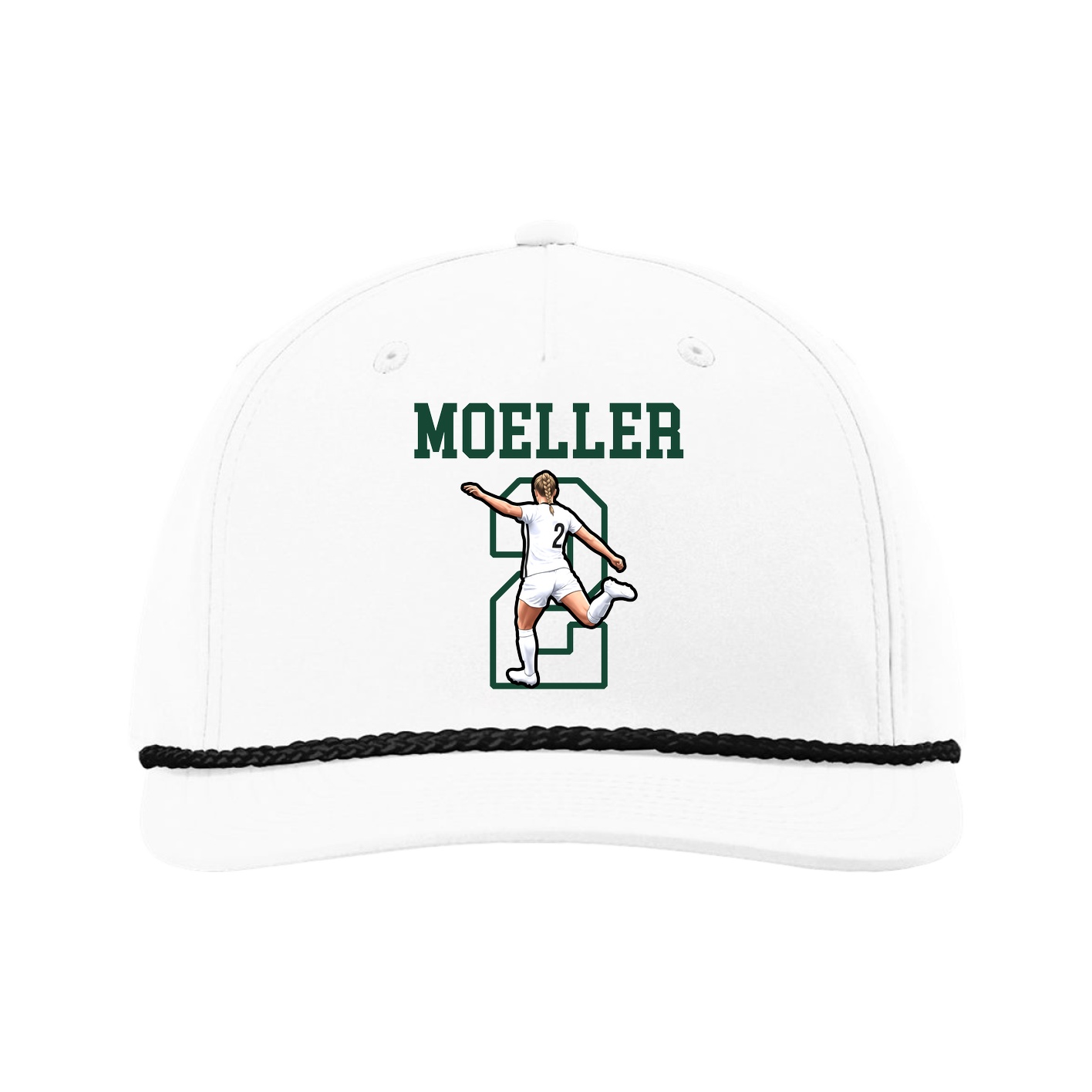 Five-Panel Classic Rope Cap — Shirsey in White