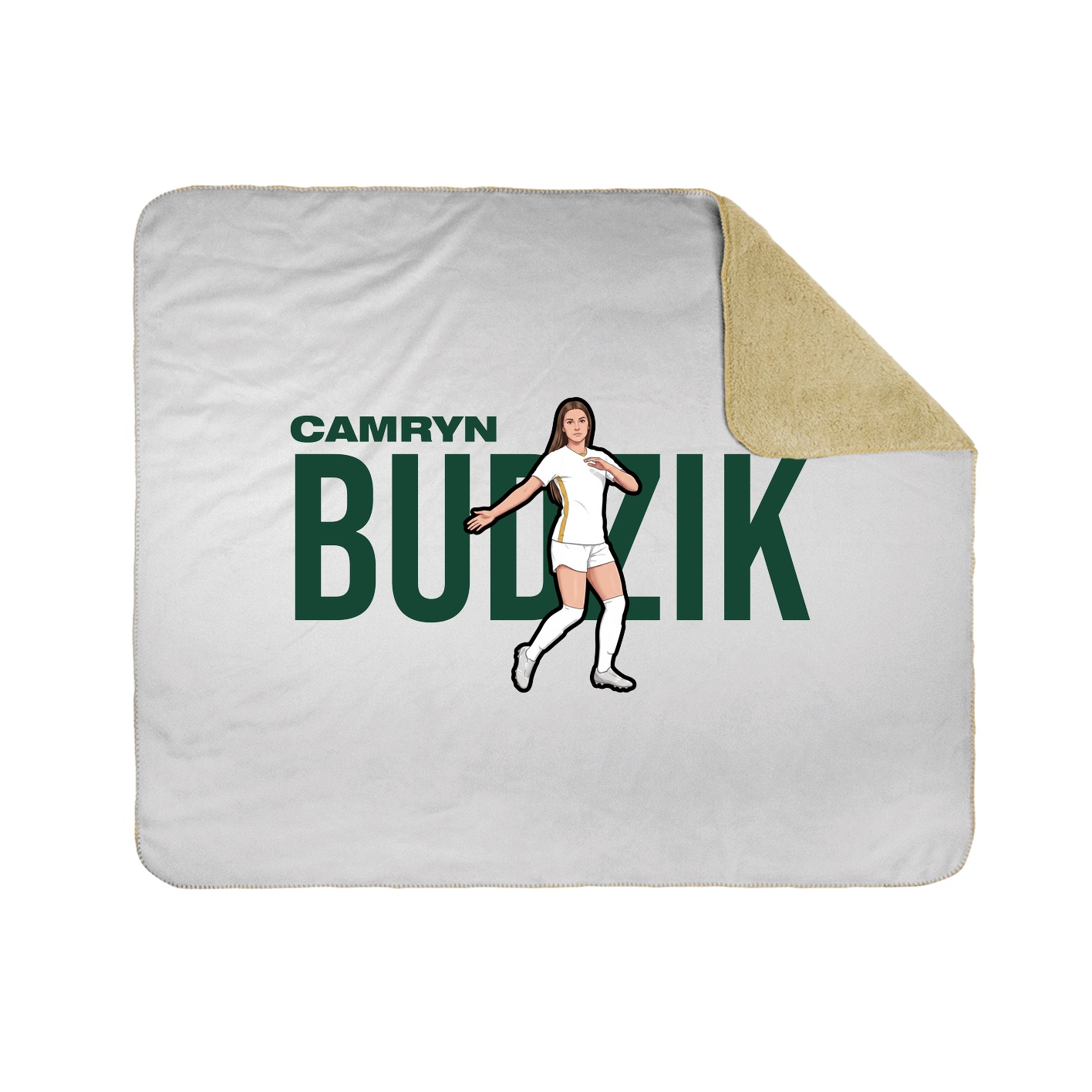 Throw Blanket — Player Name in White