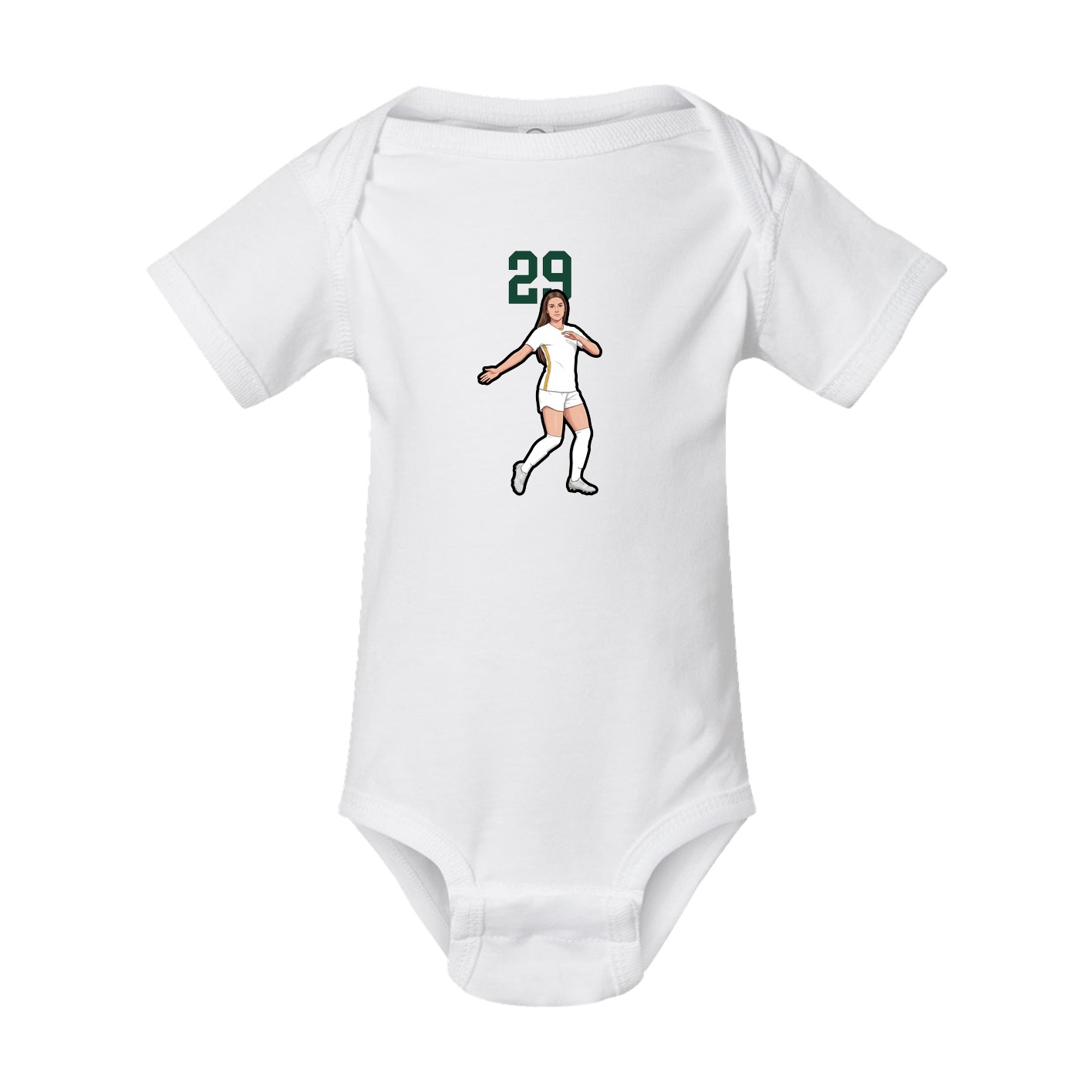 Baby Onesie — Number Top in White