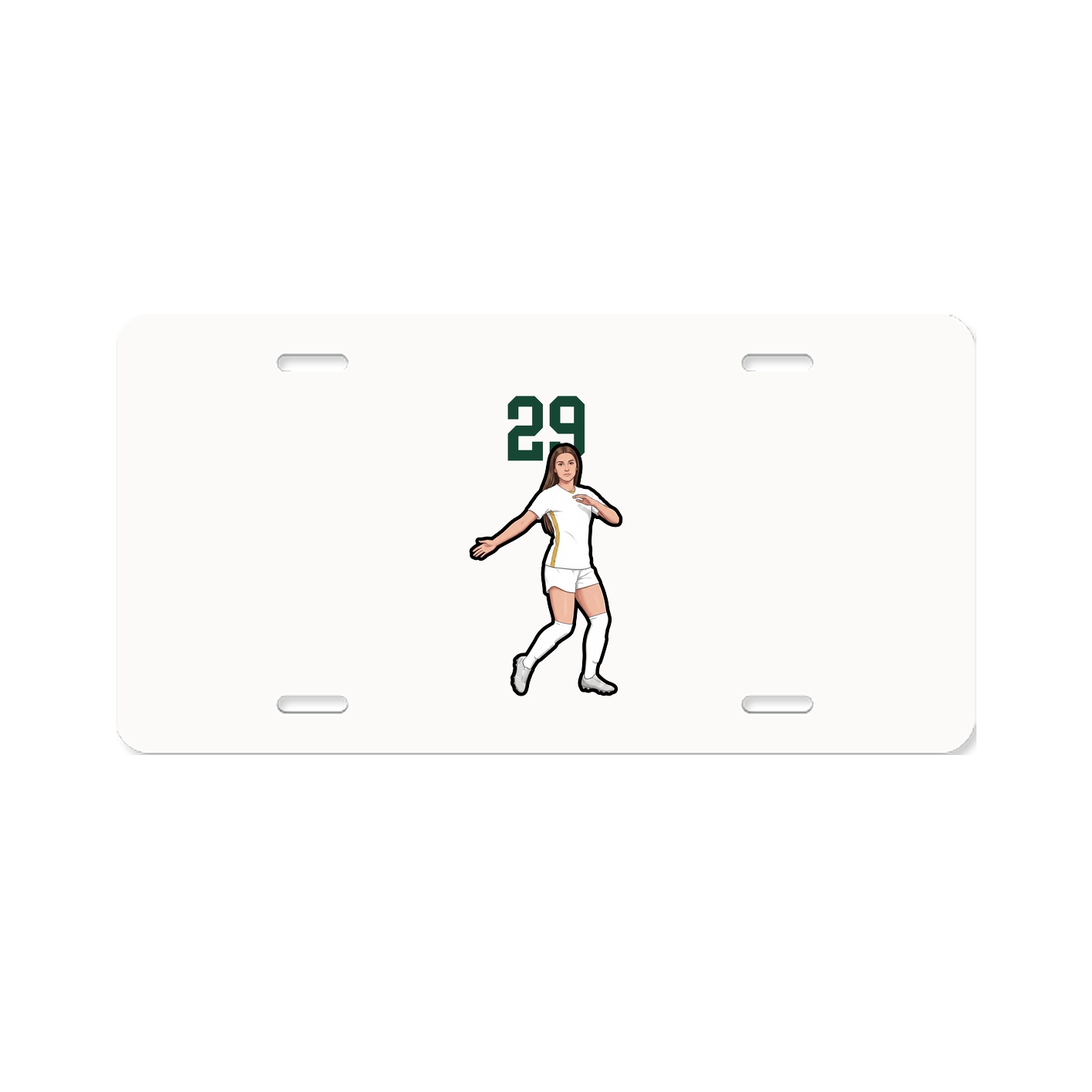 License Plate — Number Top in Classic