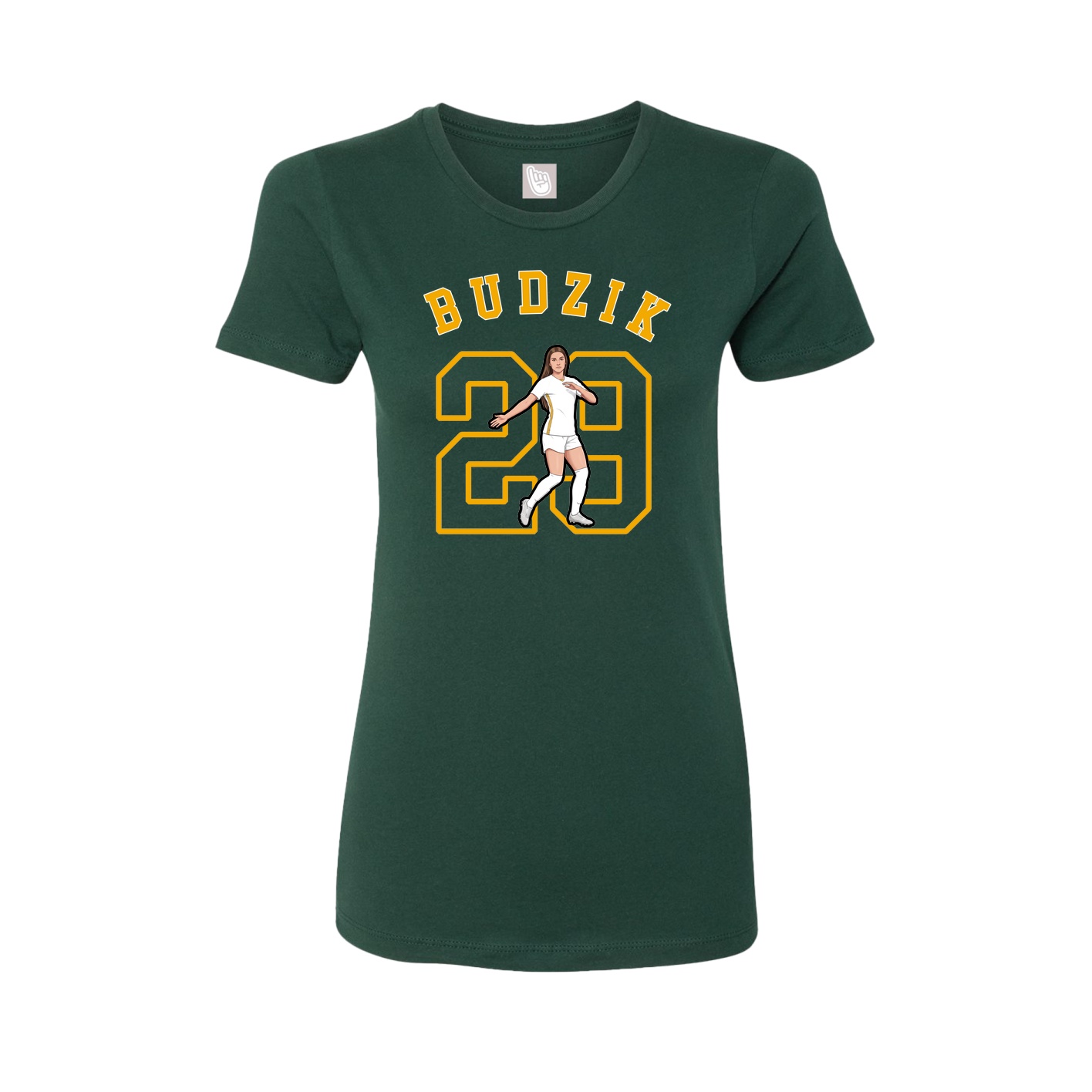 Fitted Women's Tee — Shirsey Arch in Green