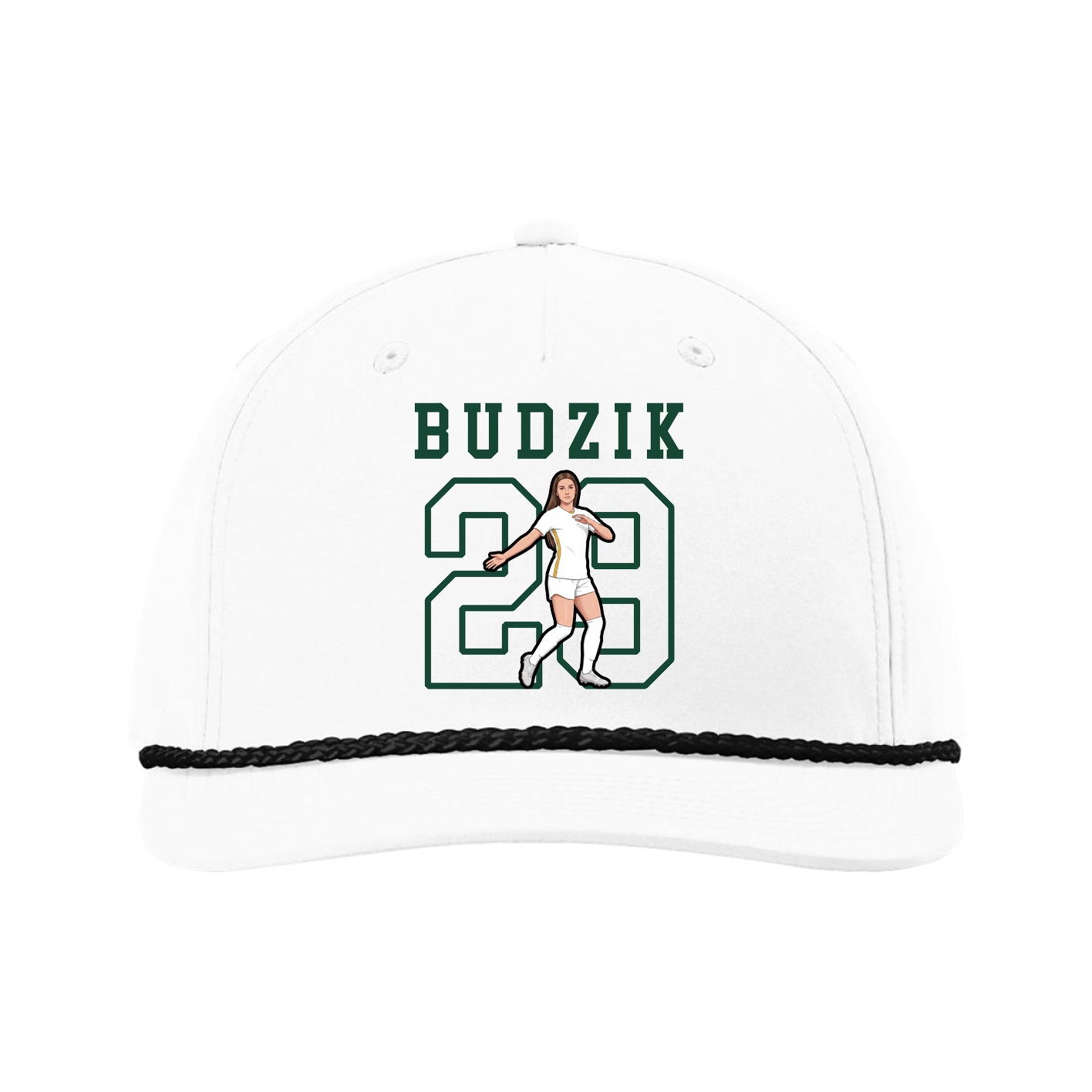 Five-Panel Classic Rope Cap — Shirsey in White