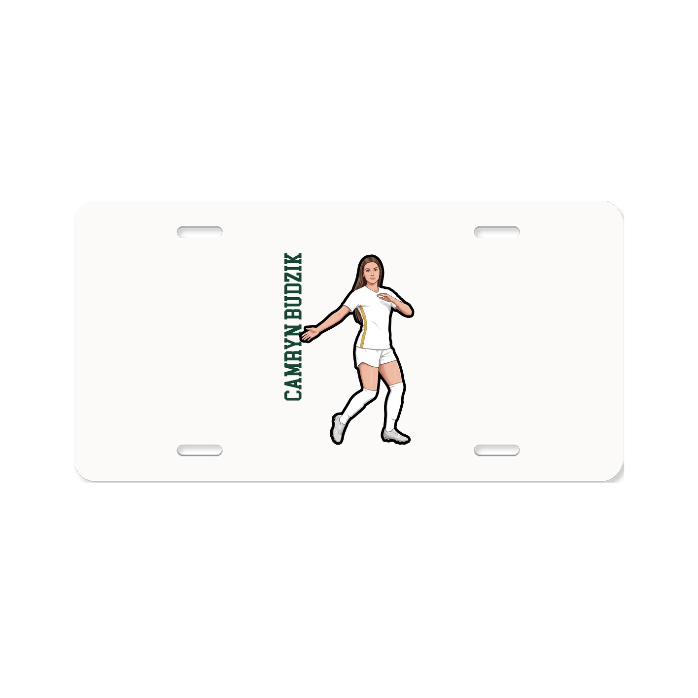 License Plate — Name Vertical in Classic