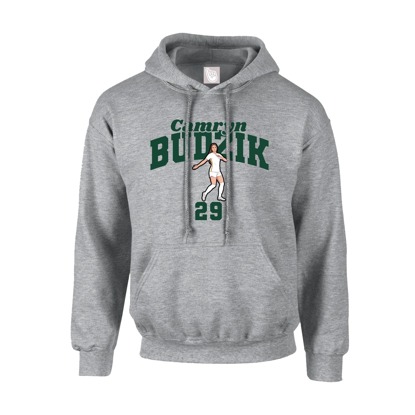 Youth Hoodie — Signature Arch in Grey