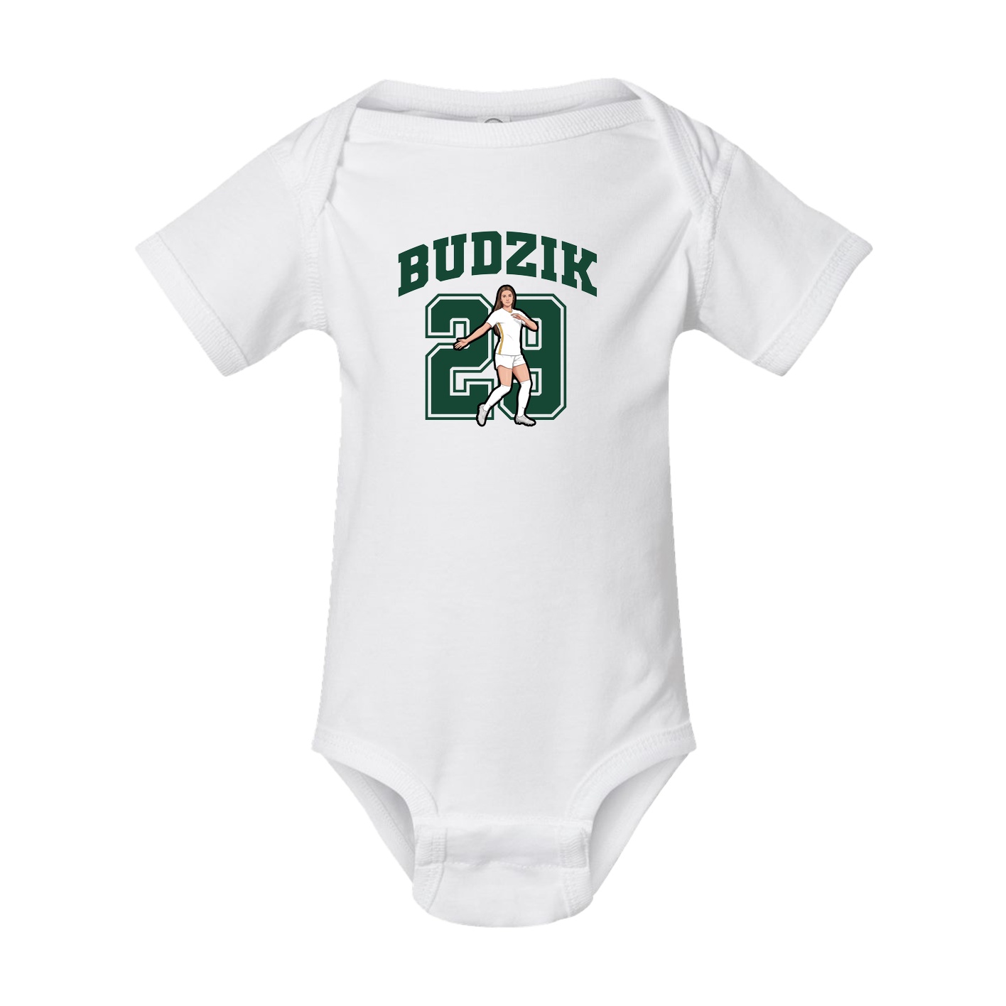 Baby Onesie — Number in White