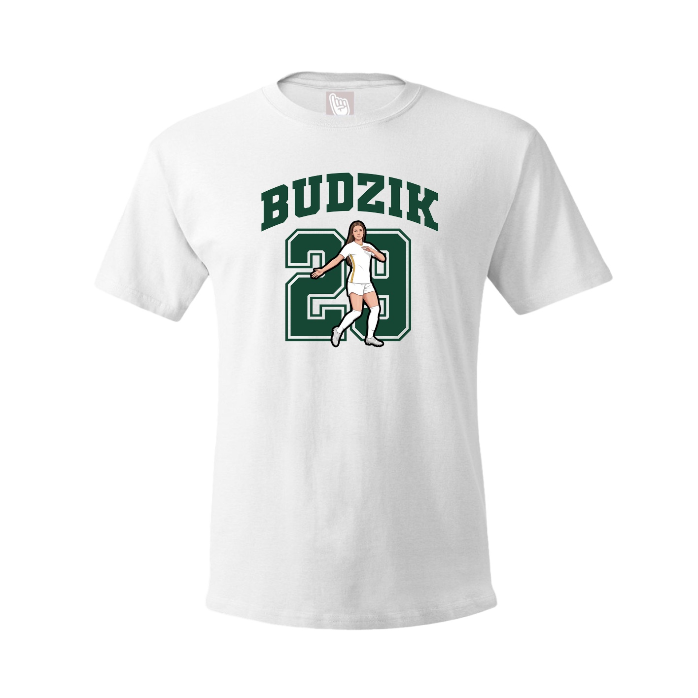 Youth Tee — Number in White