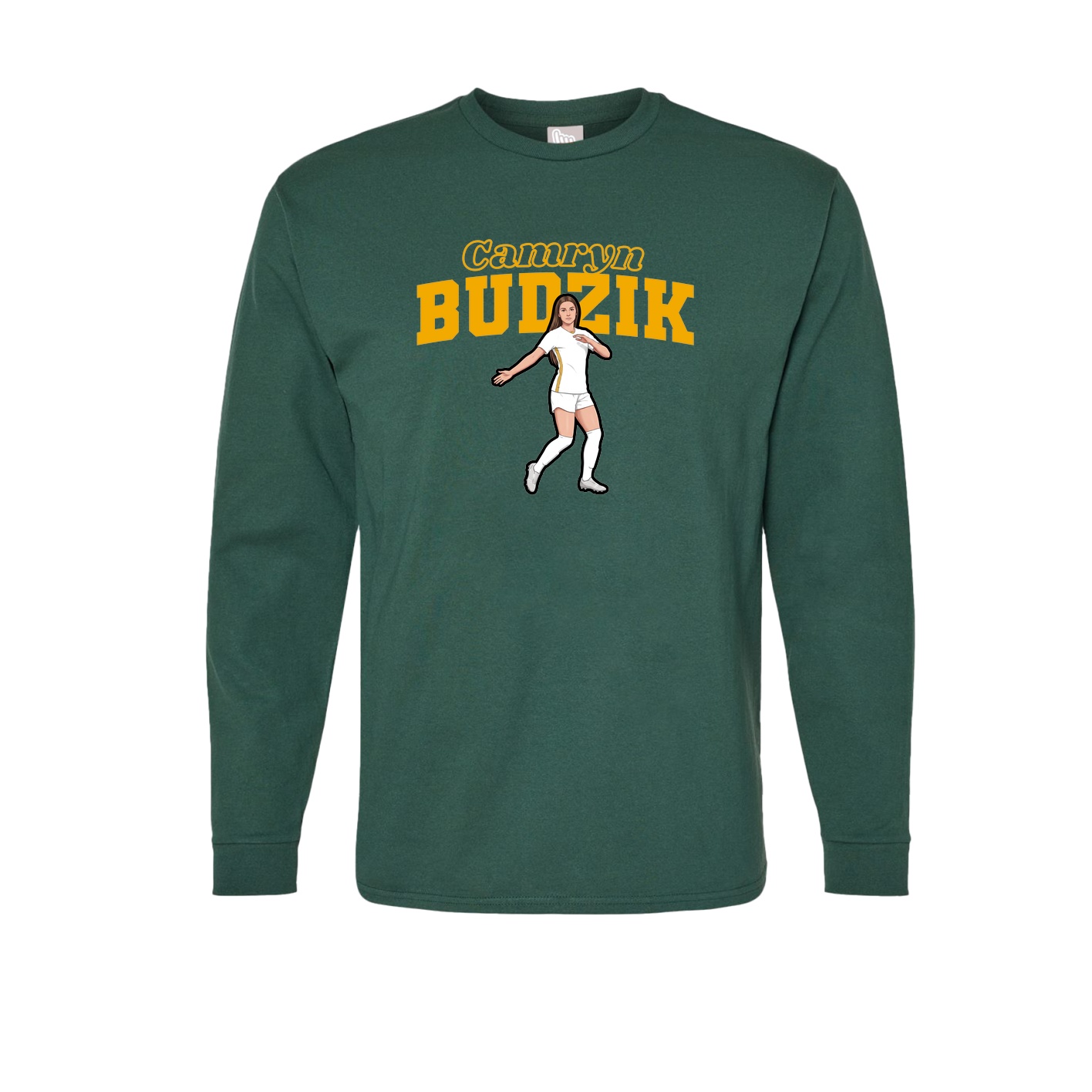 Long Sleeve Tee — Name Arch in Green