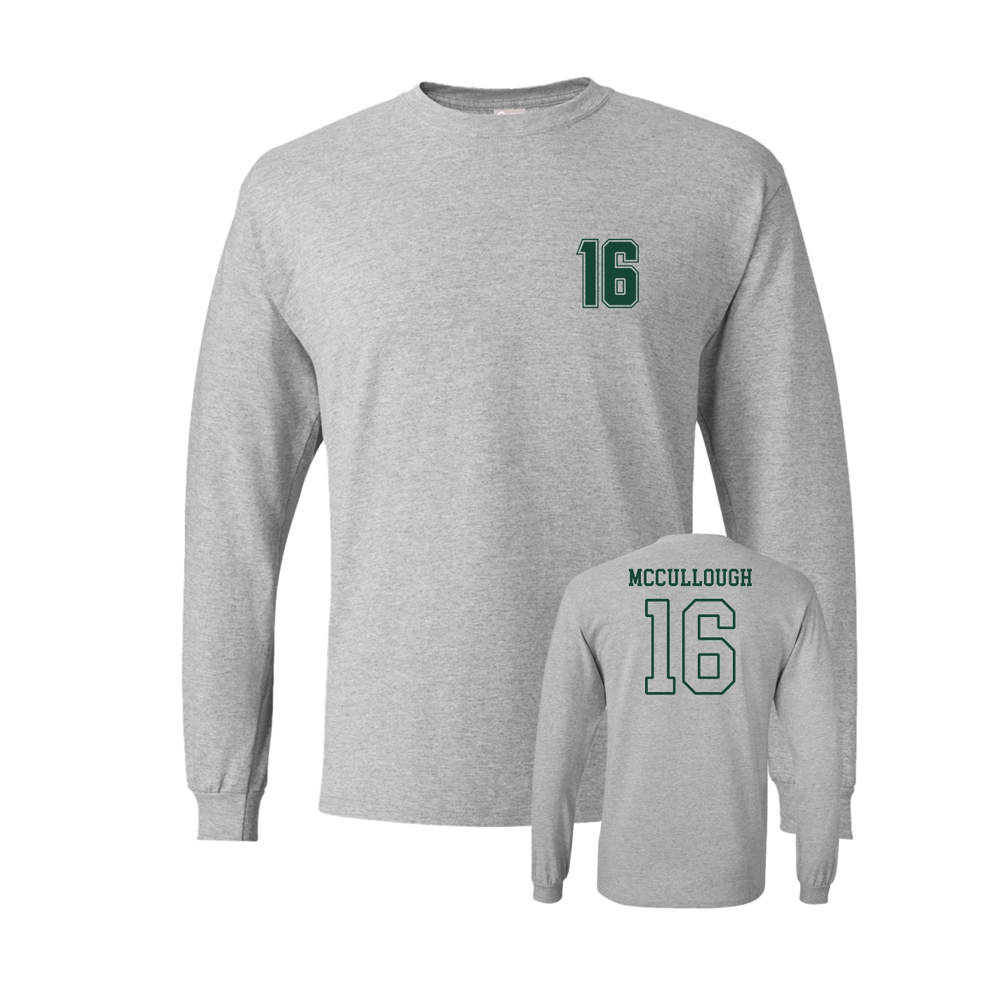 Long Sleeve Tee — Chest Back in Grey