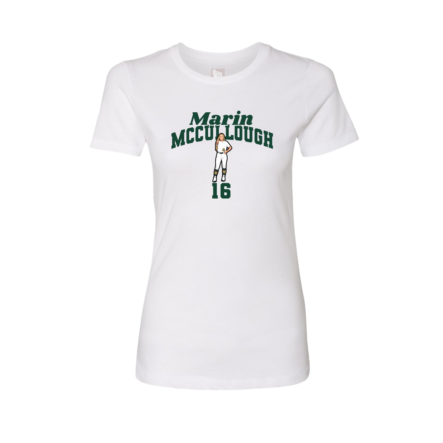 Womens Tee — Signature Arch in White
