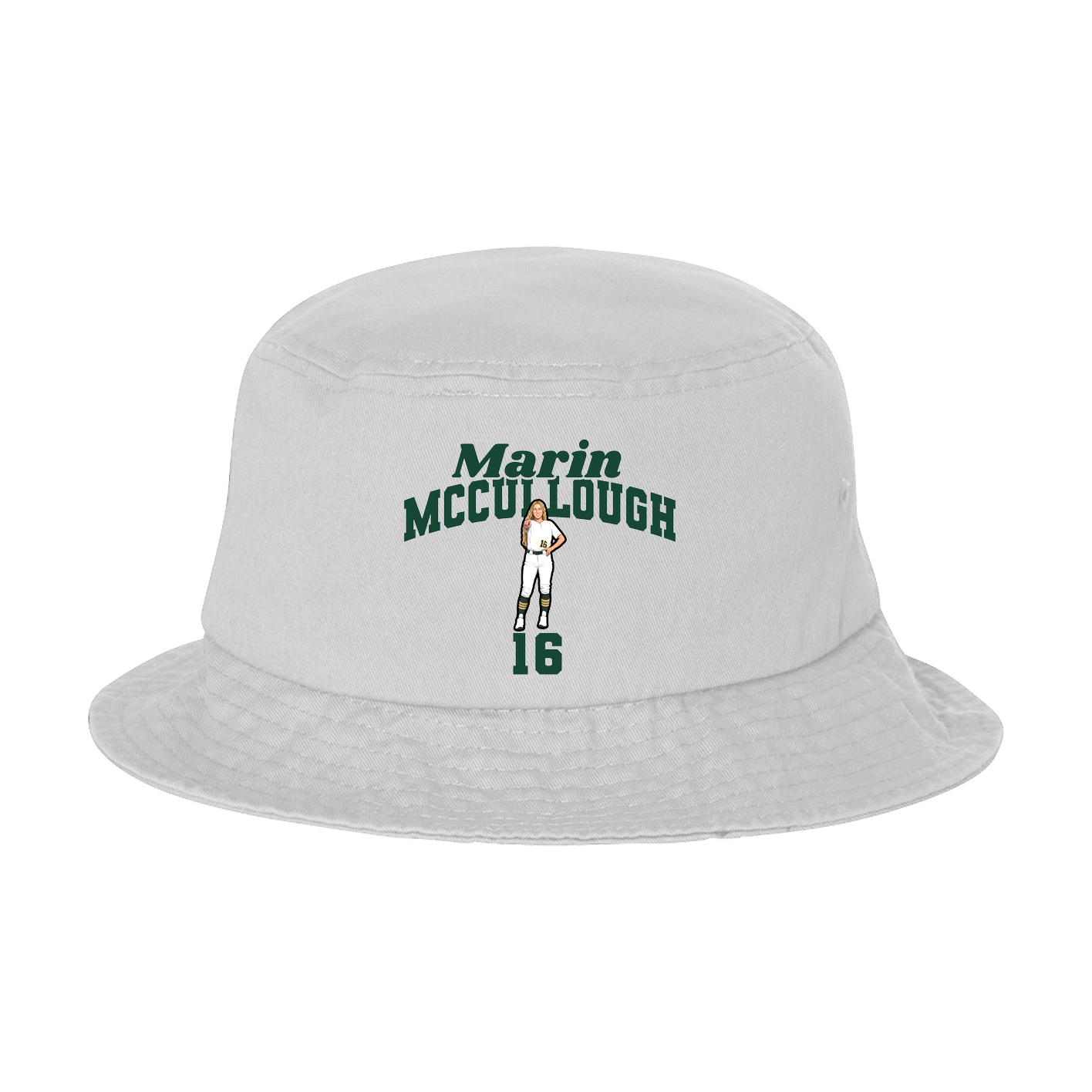 Bucket Cap — Signature Arch in White