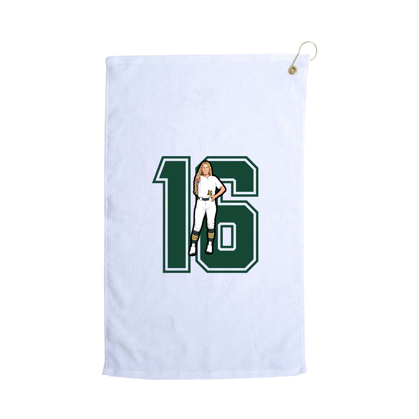 Golf Towel — Number in White