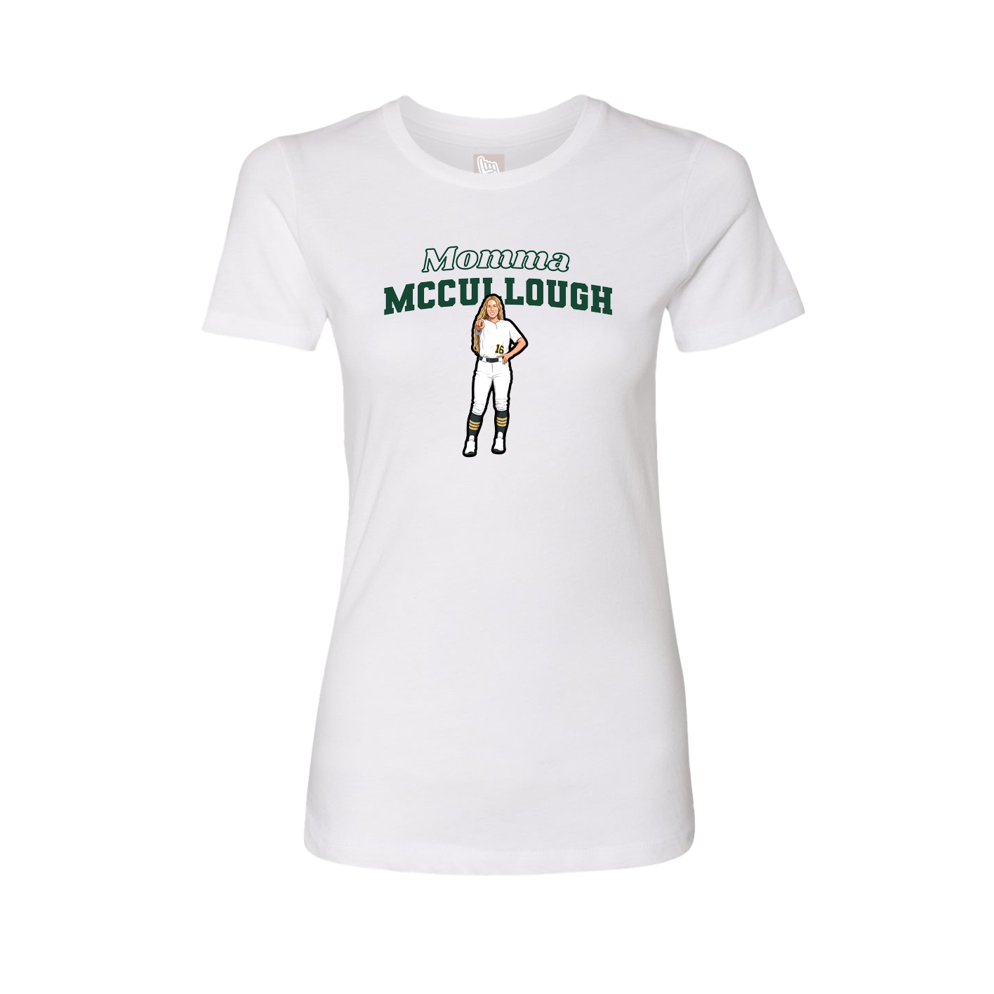 Womens Tee — Mothers Day Block in White