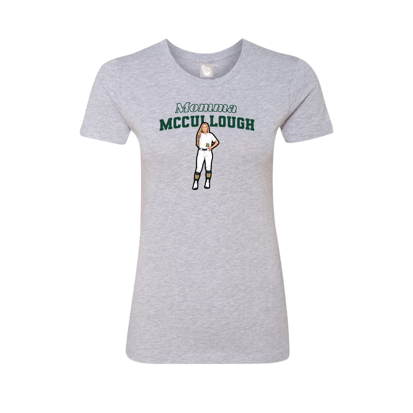 Womens Tee — Mothers Day Block in Grey