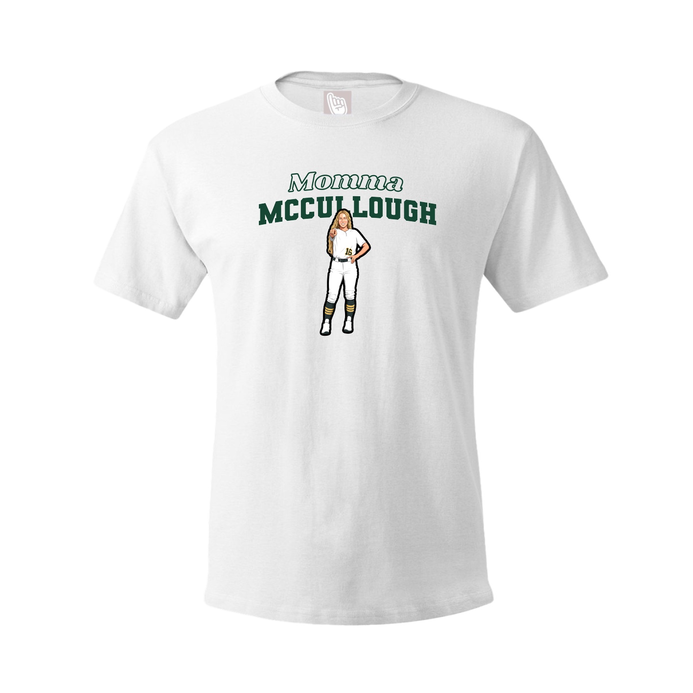 Youth Tee — Mothers Day Block in White