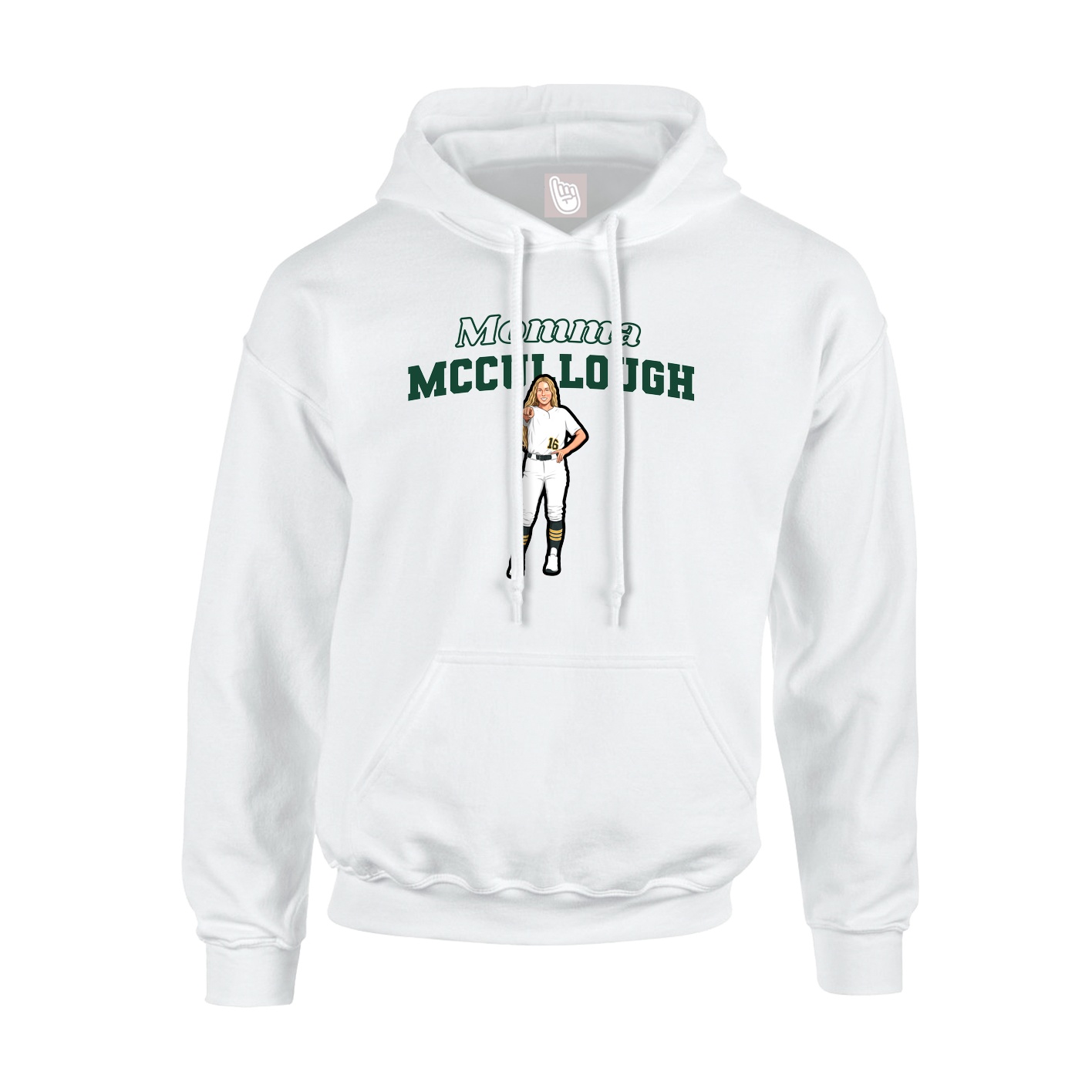 Hoodie — Mothers Day Block in White