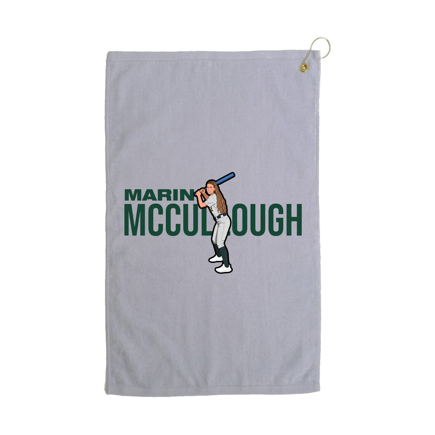 Golf Towel — Player Name in Grey