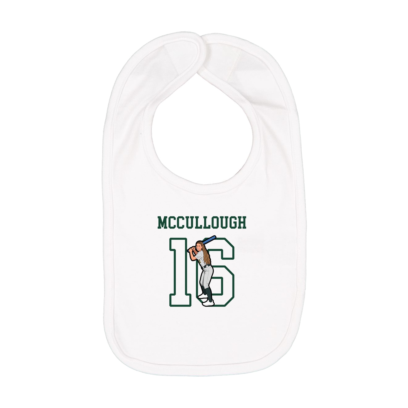 Infant Bib — Shirsey in White