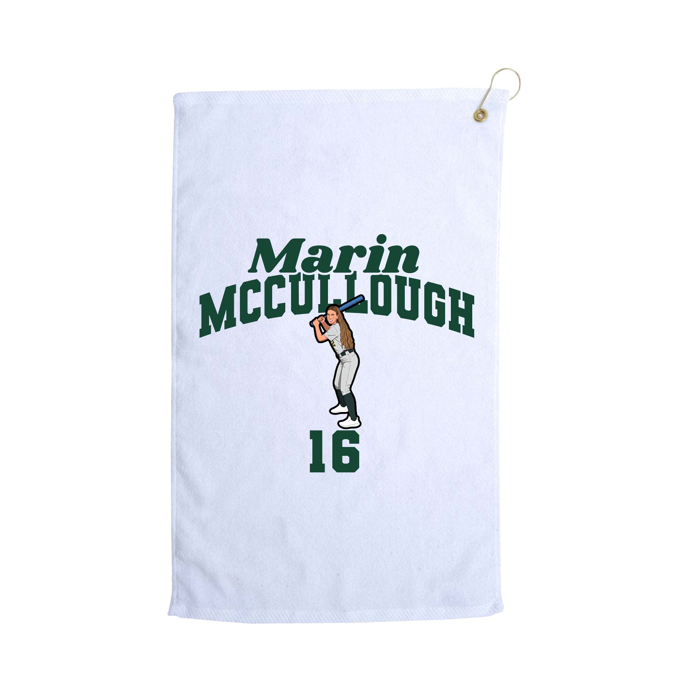 Golf Towel — Signature Arch in White