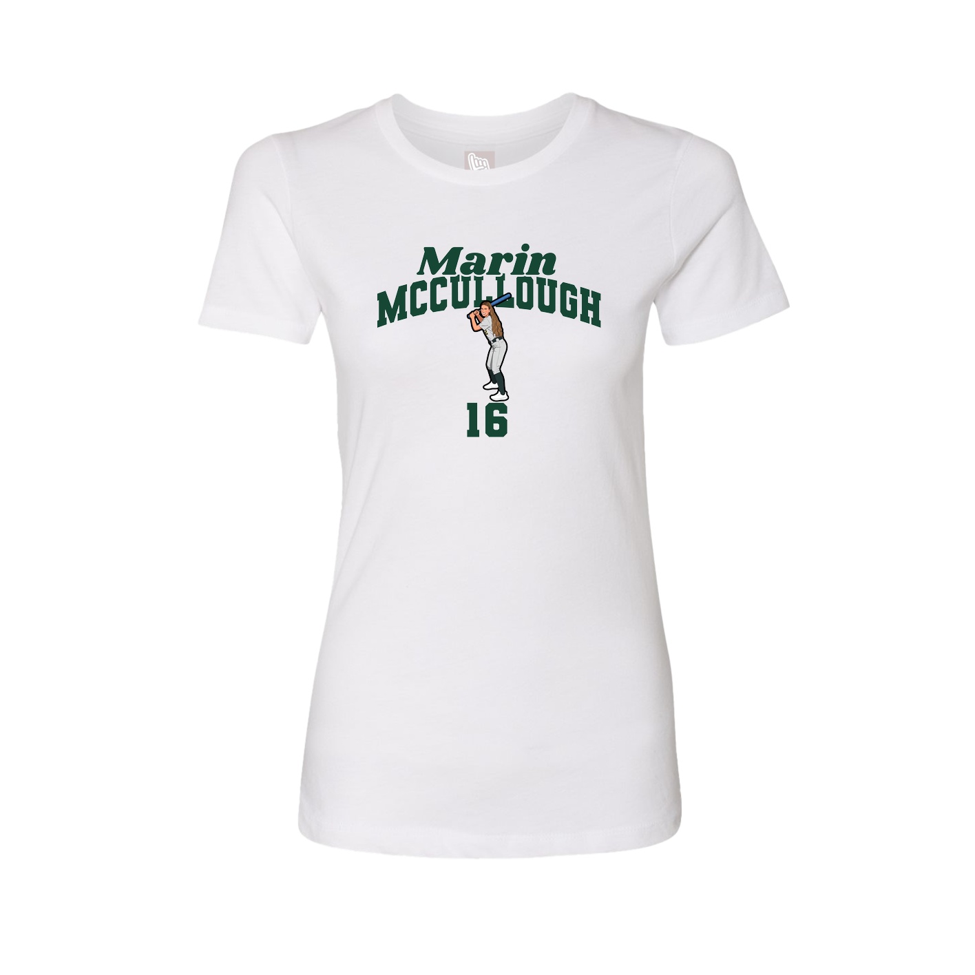 Womens Tee — Signature Arch in White