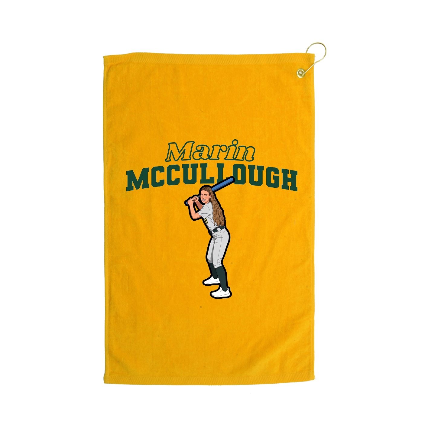 Golf Towel — Name Arch in Gold