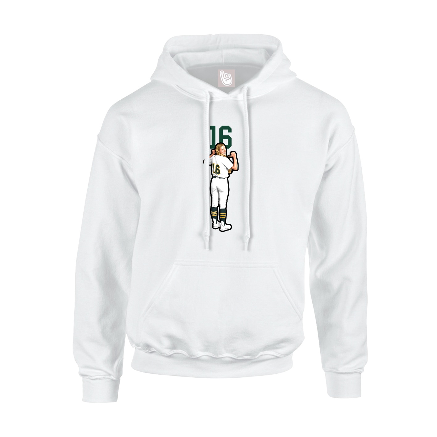 Hoodie — Number Top in White