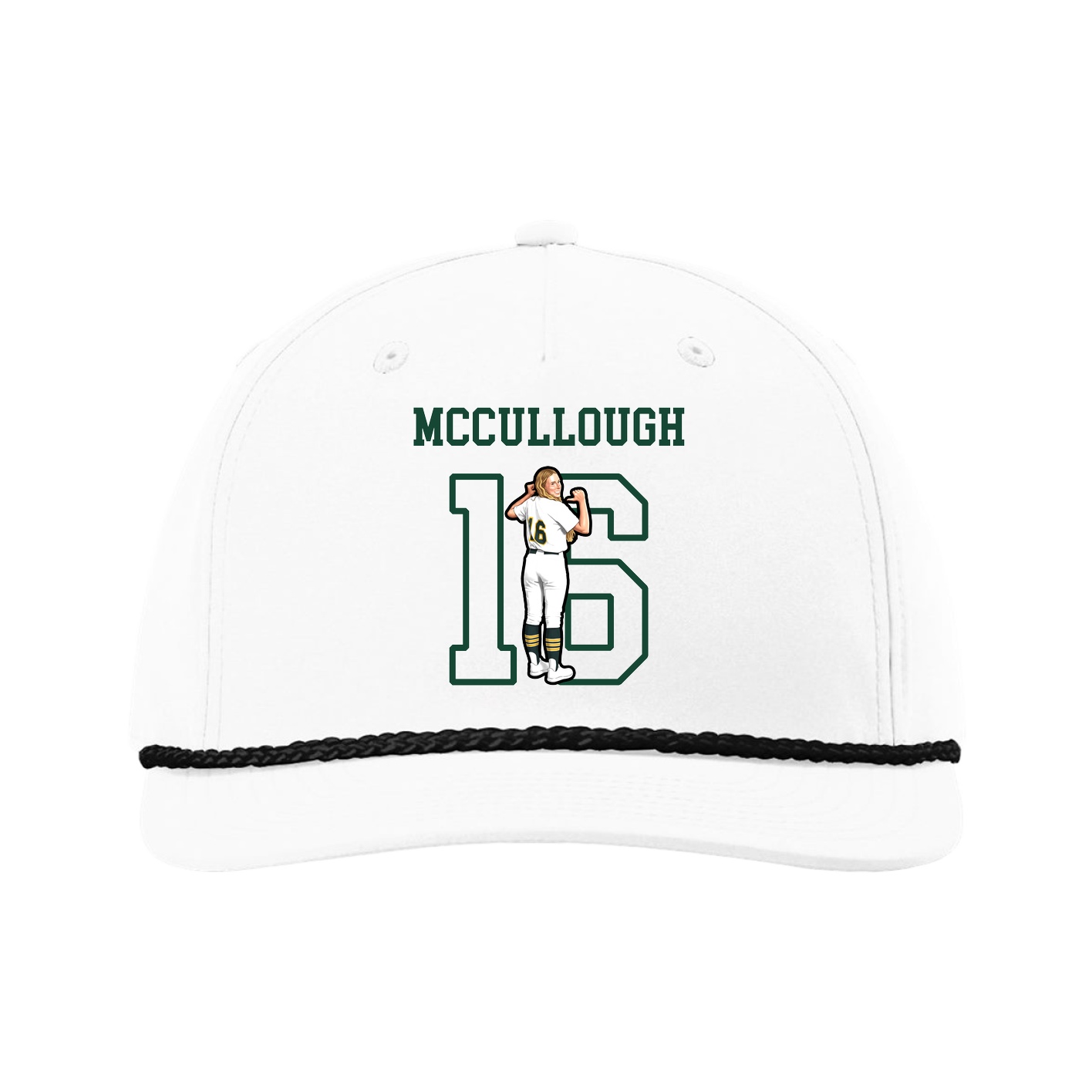 Five-Panel Classic Rope Cap — Shirsey in White