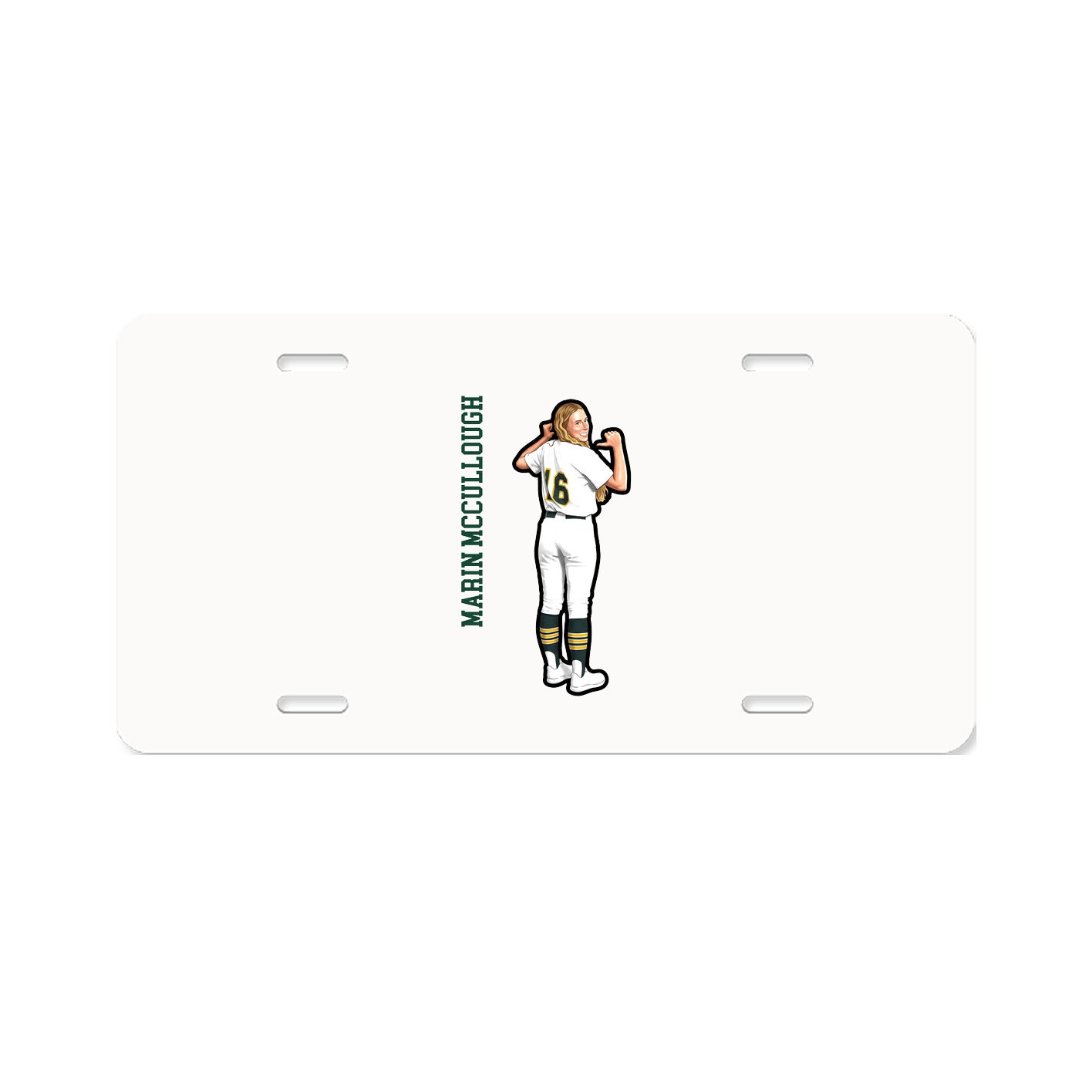 License Plate — Name Vertical in Classic