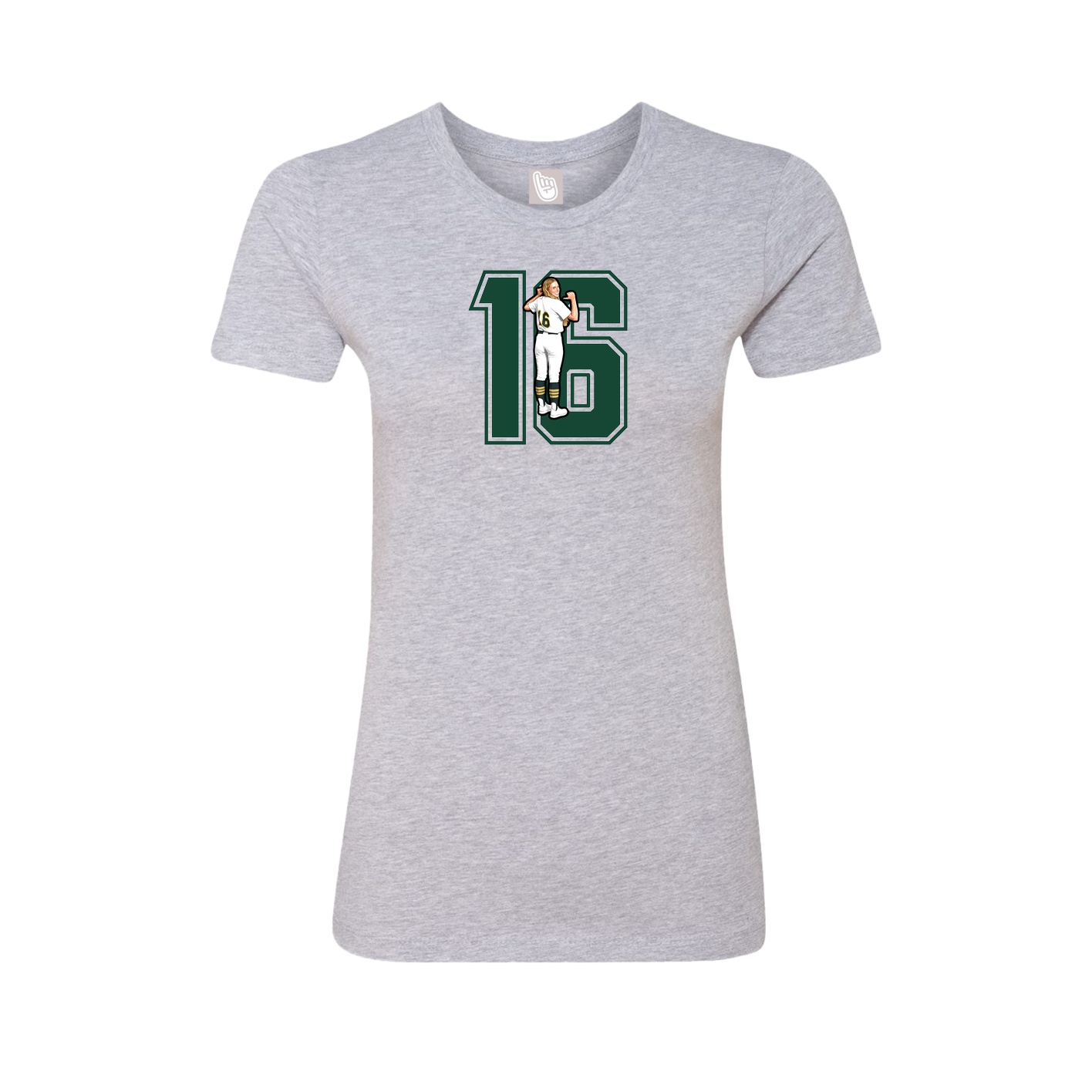 Womens Tee — Number in Grey