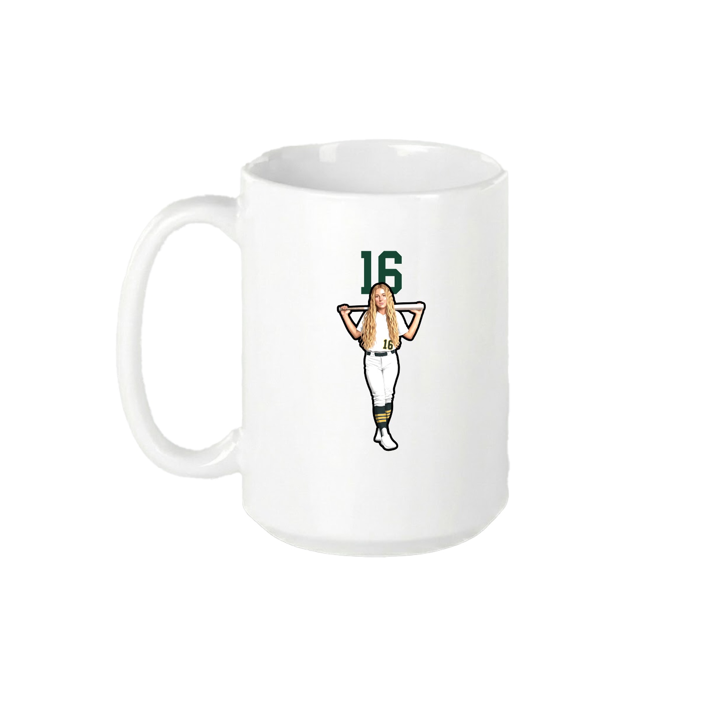 15oz Coffee Mug — Number Top in White