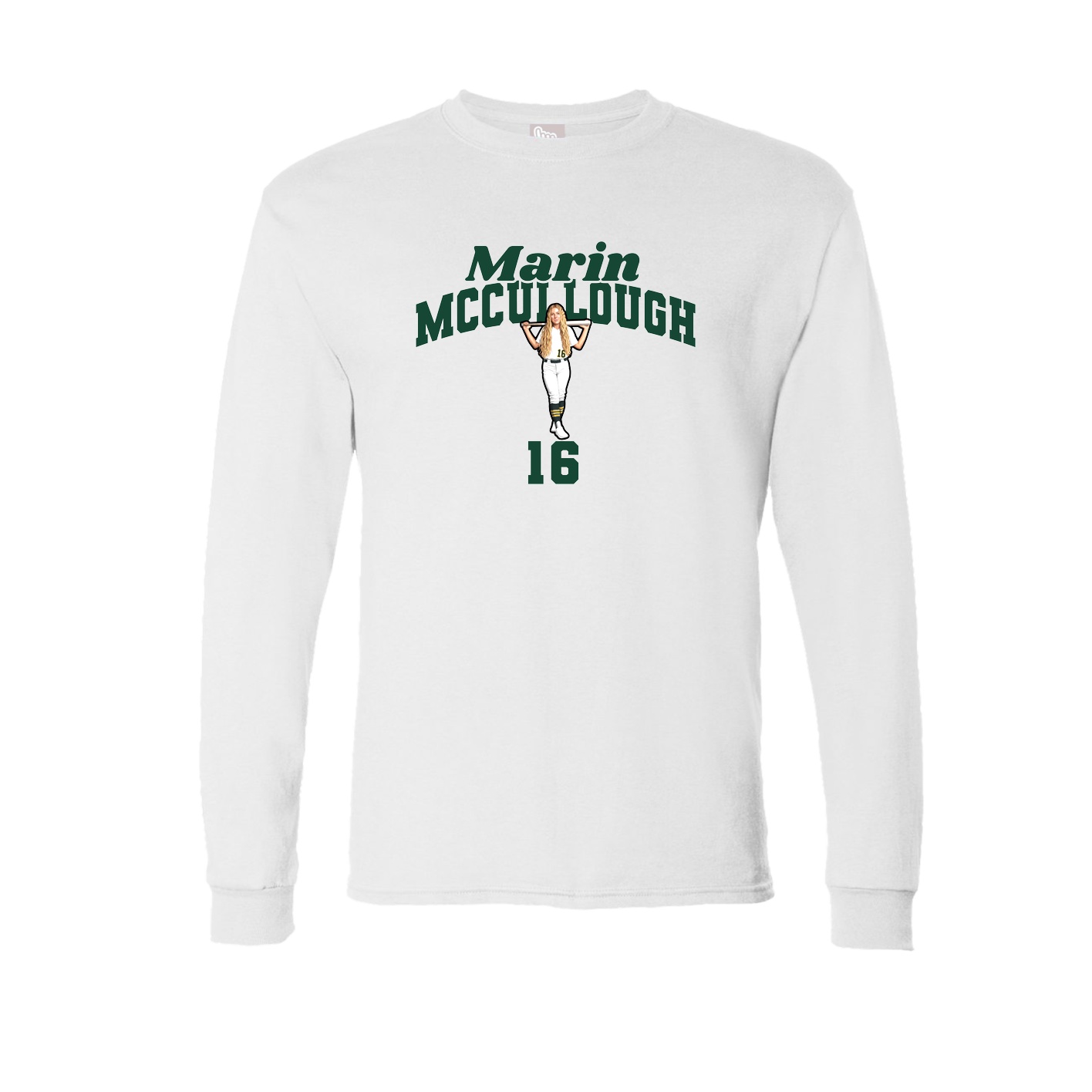 Long Sleeve Tee — Signature Arch in White