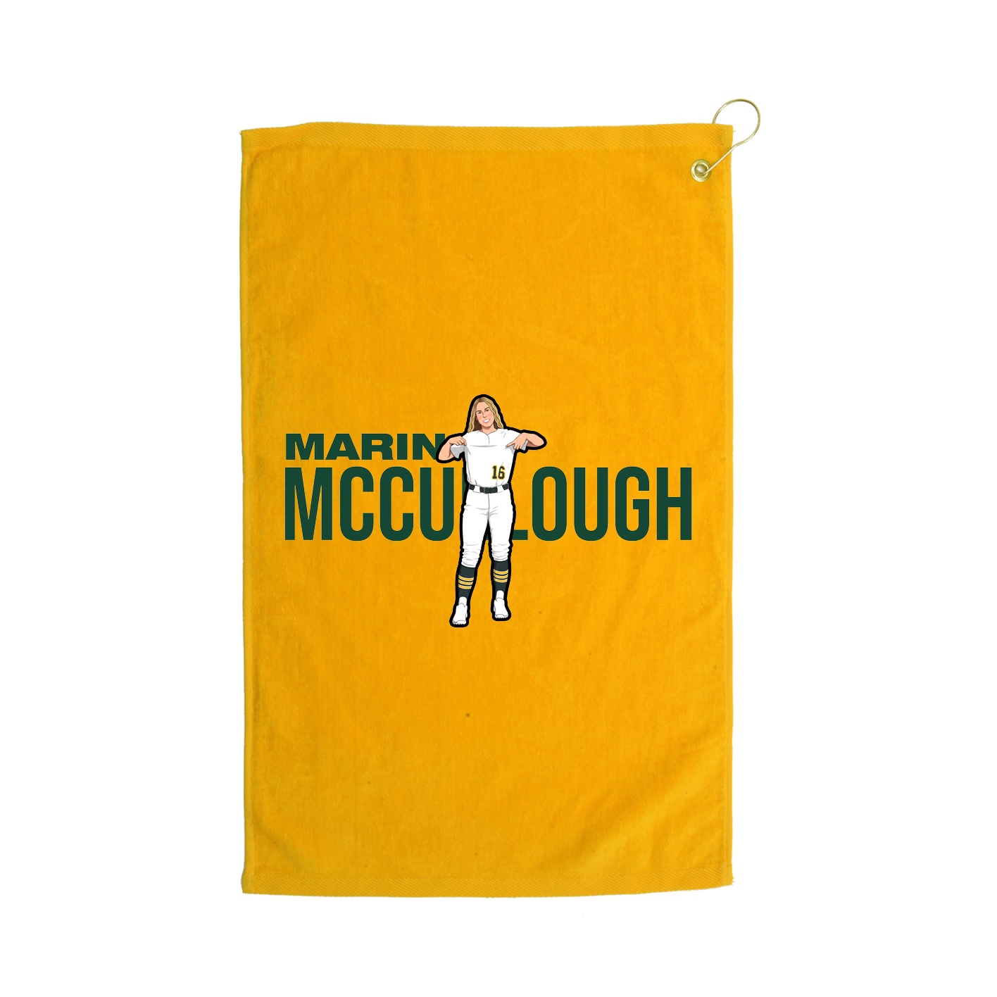 Golf Towel — Player Name in Gold