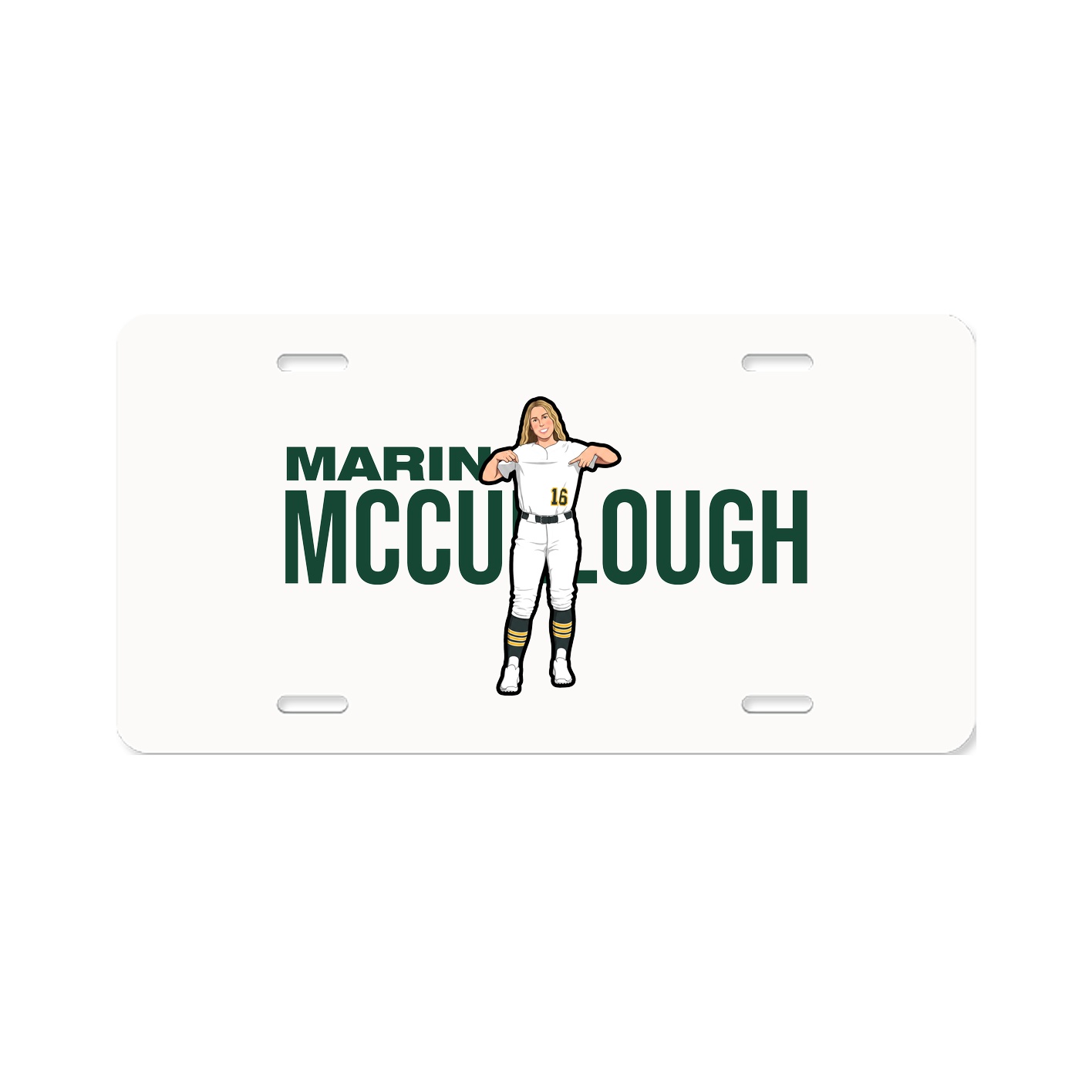 License Plate — Player Name in Classic